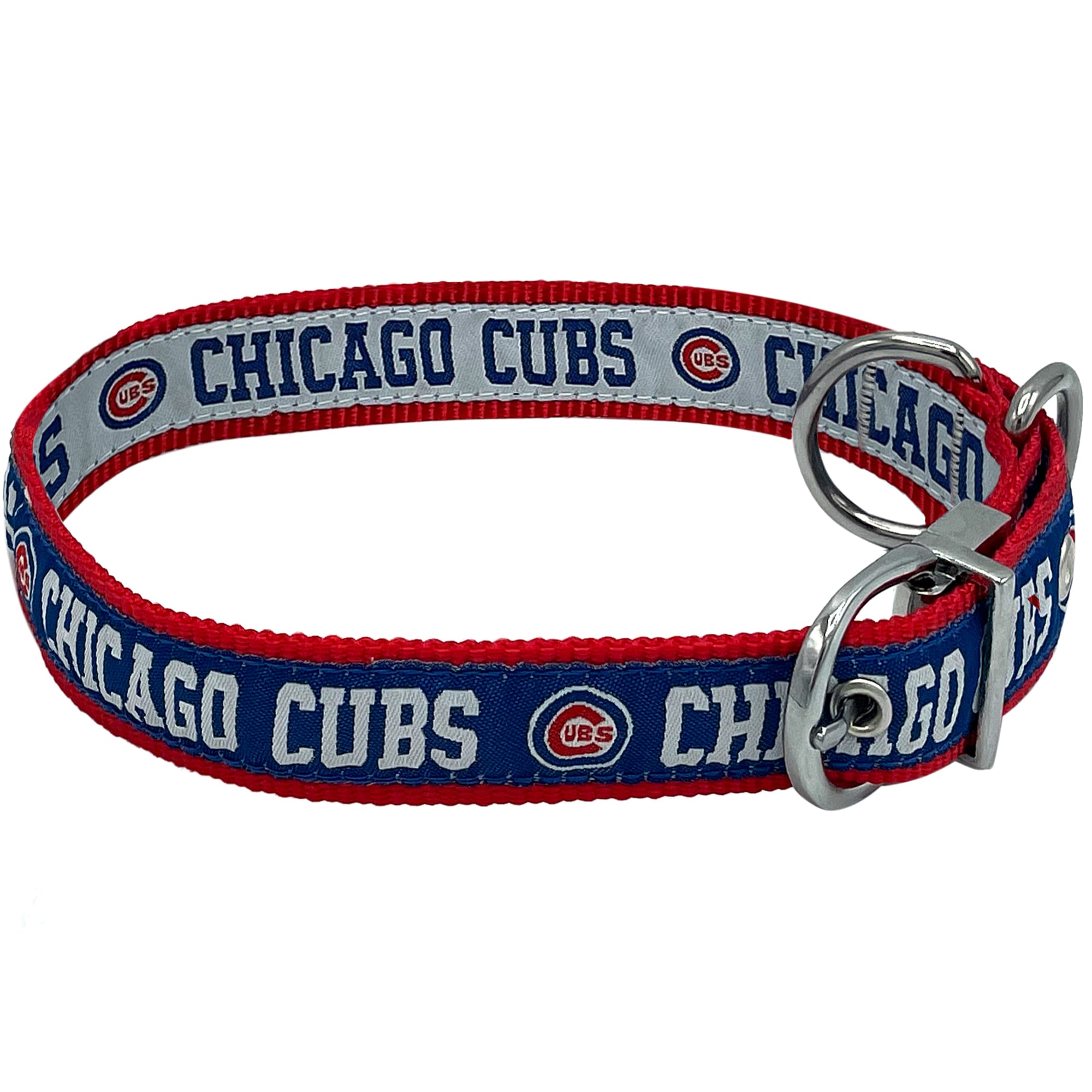 Mini Chicago Cubs Logo Adjustable Dog Collar XS or Small 