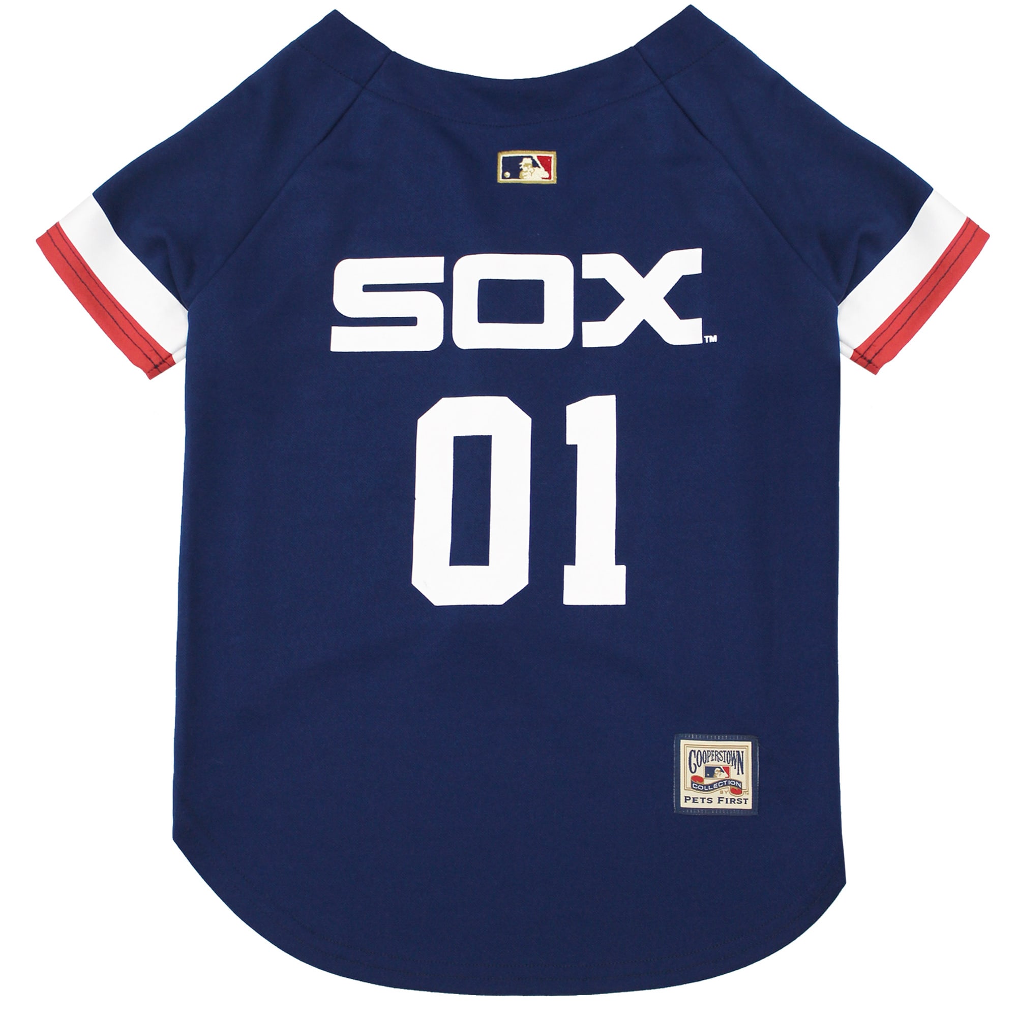 Pets First MLB Retro Throwback Jersey For Dogs Medium Chicago White 