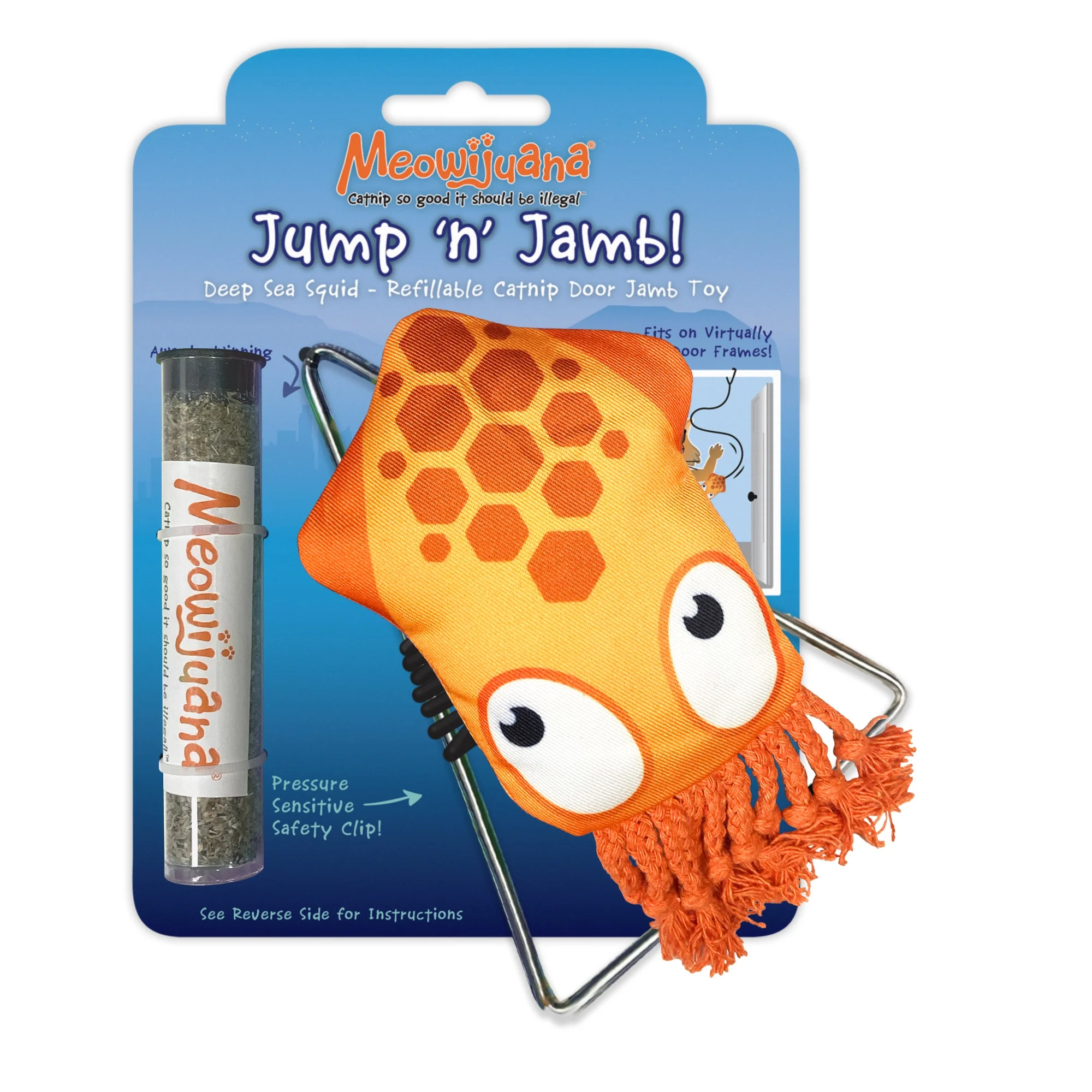 Meowijuana Squid Catnip Door Hanger Toy for Cats