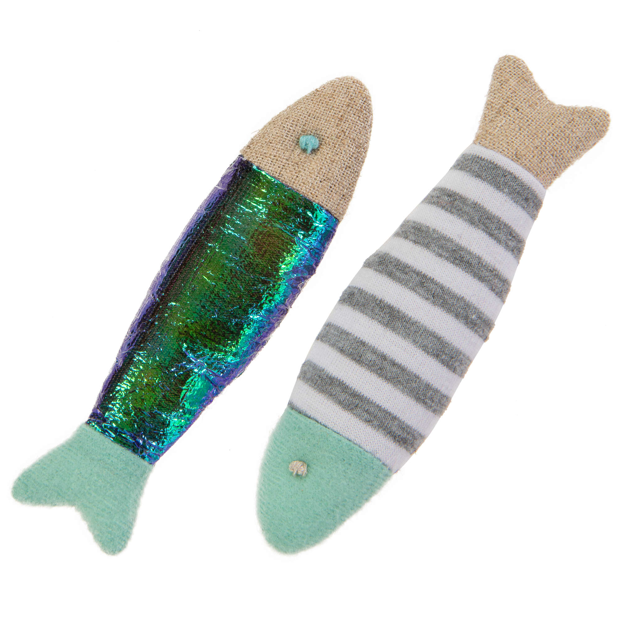 Petlinks Flipper Fish Catnip & Silvervine Cat Toy, Small, Set of 2