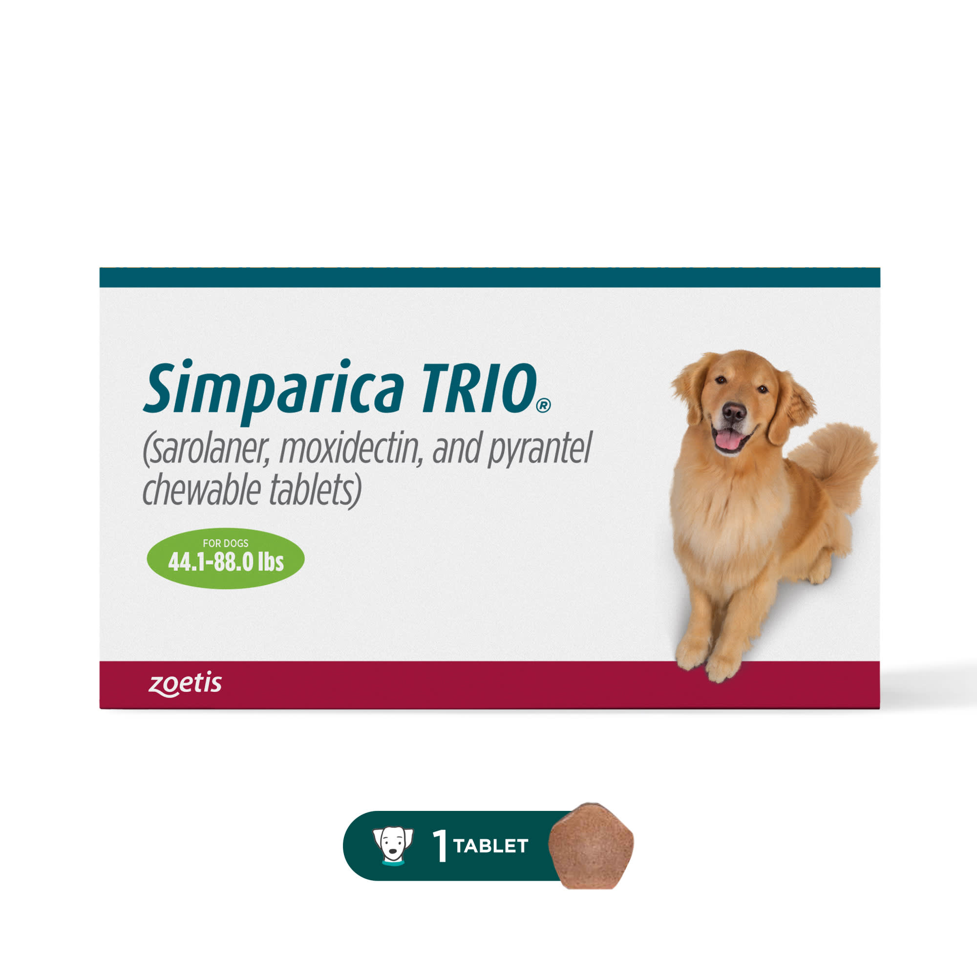 Simparica Trio 44.1 88 lbs. Dogs 6 Month Supply Petco