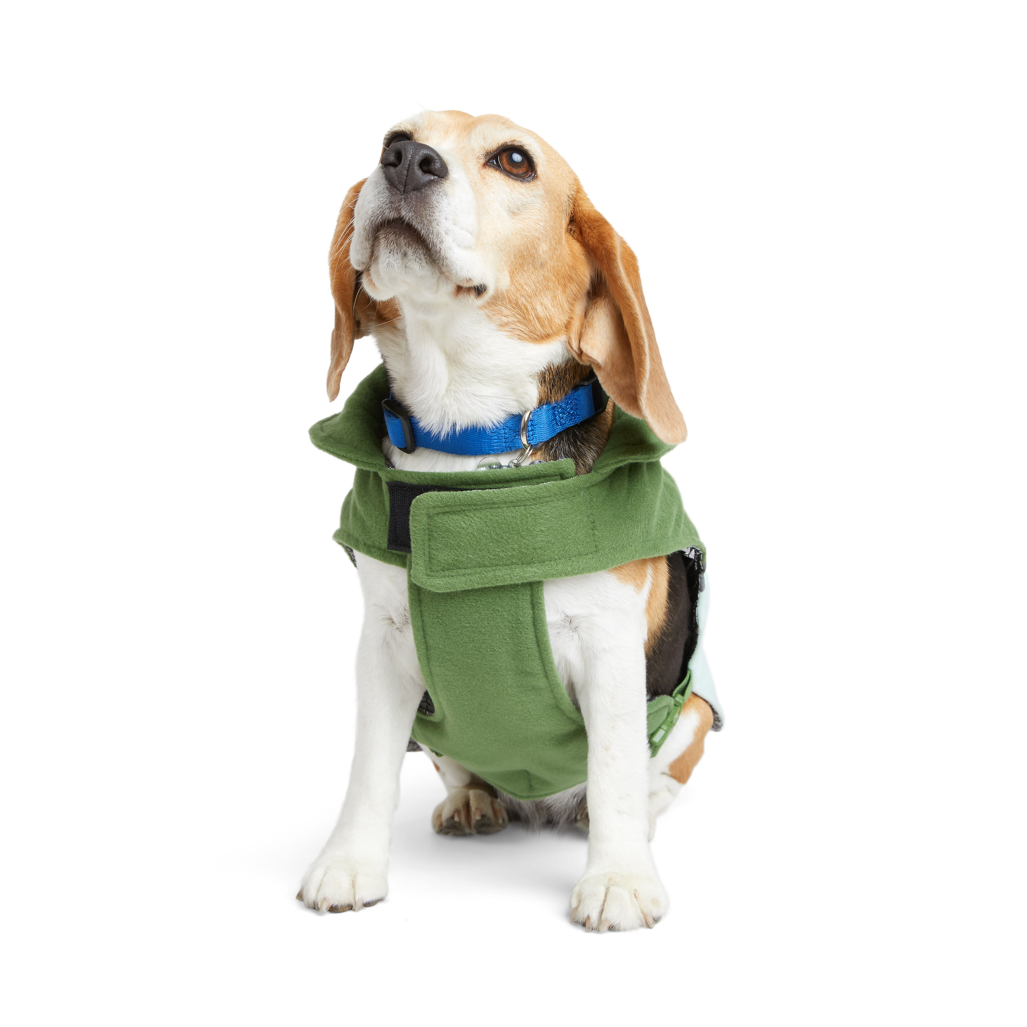 YOULY Green Colorblock Flannel Dog Vest, Medium | Petco