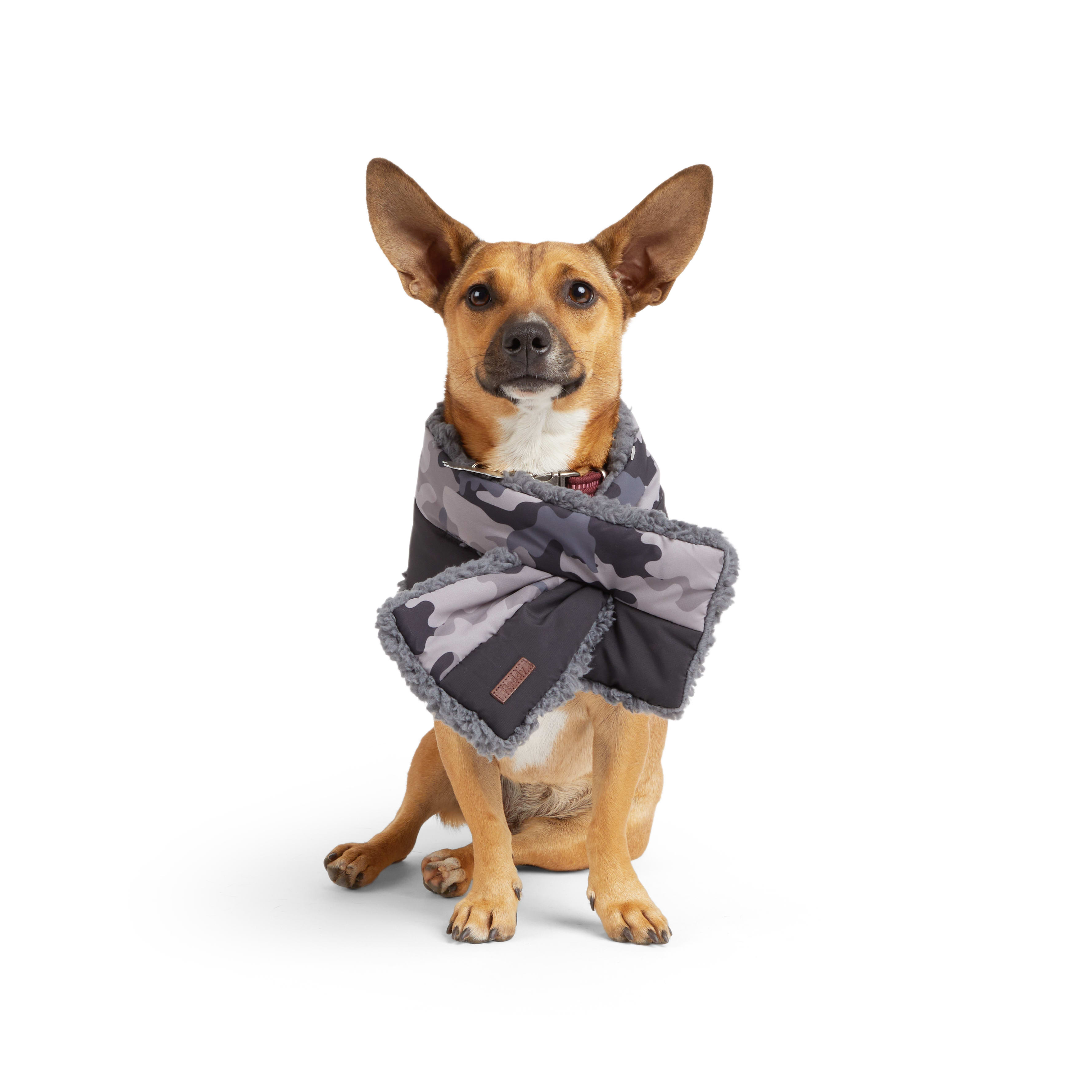 Reddy Primaloft Black Dog Scarf for Small & Medium Pets