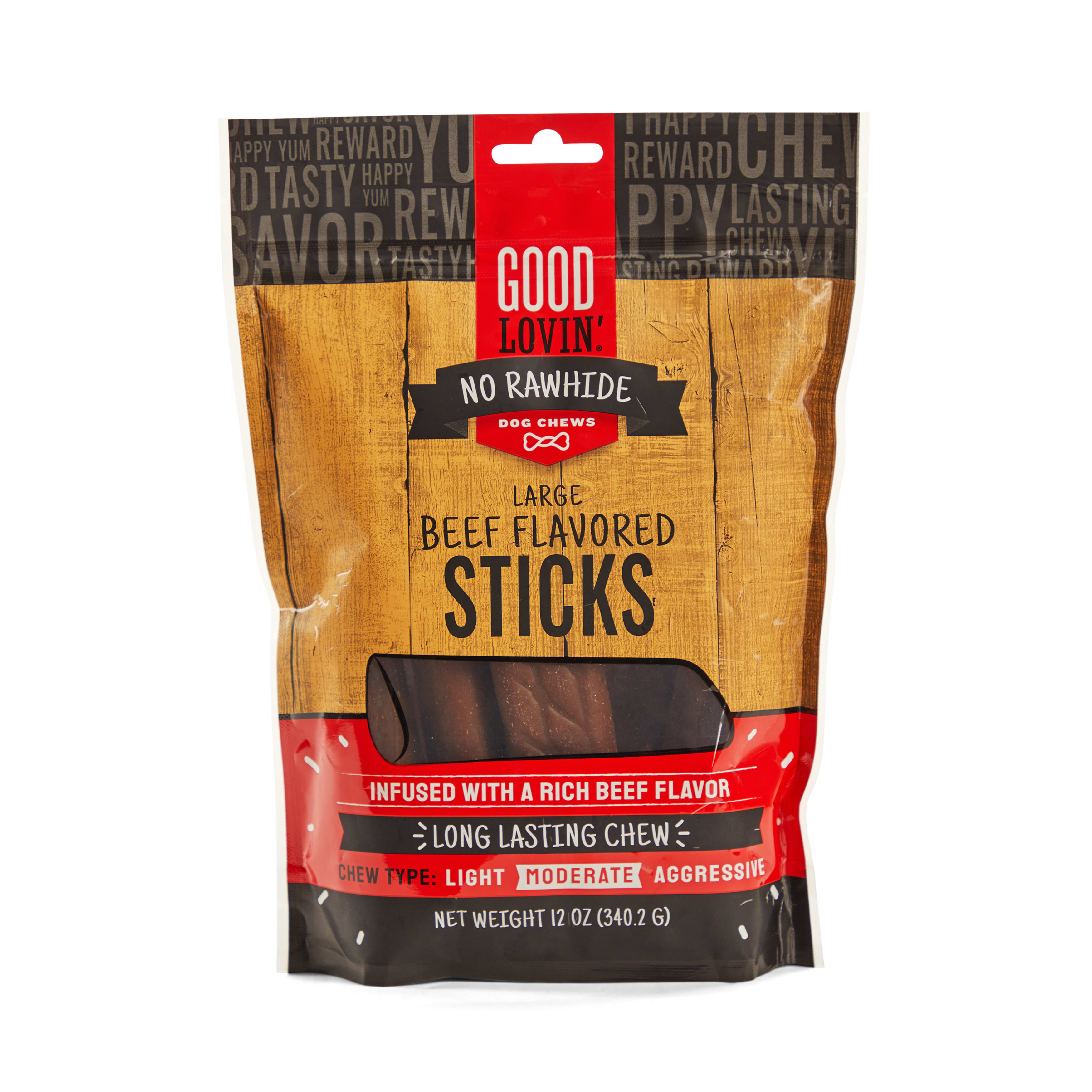 Good Lovin' Beef Flavor RawhideFree Dog Chew 12 oz