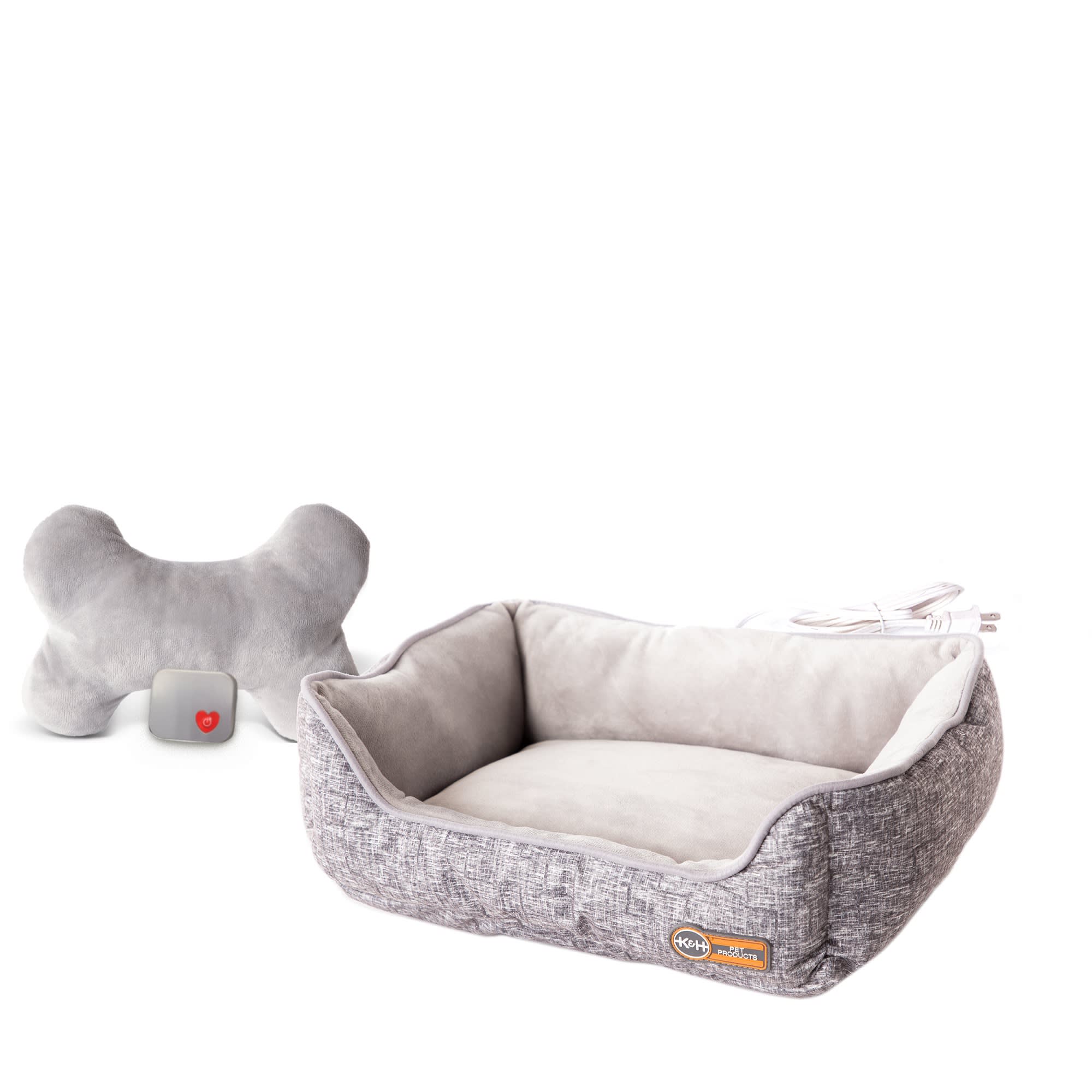 K&H Mother's Heartbeat Heated Puppy Bed + Bone Pillow, 16