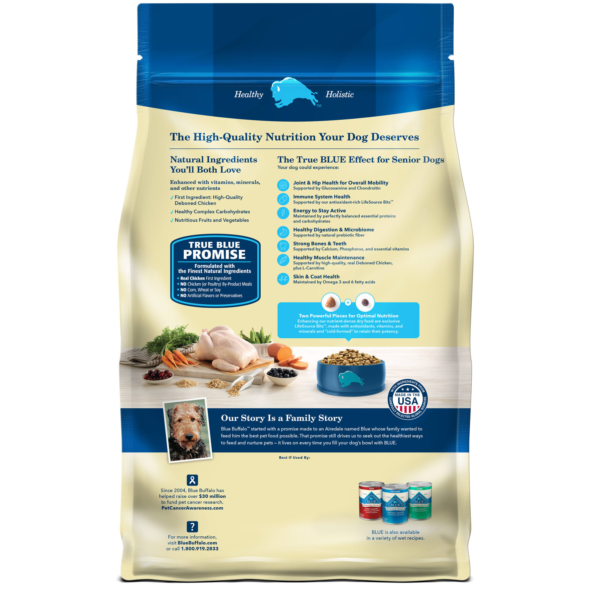 Blue Buffalo Life Protection Chicken Brown Rice Dry Dog Food, 34