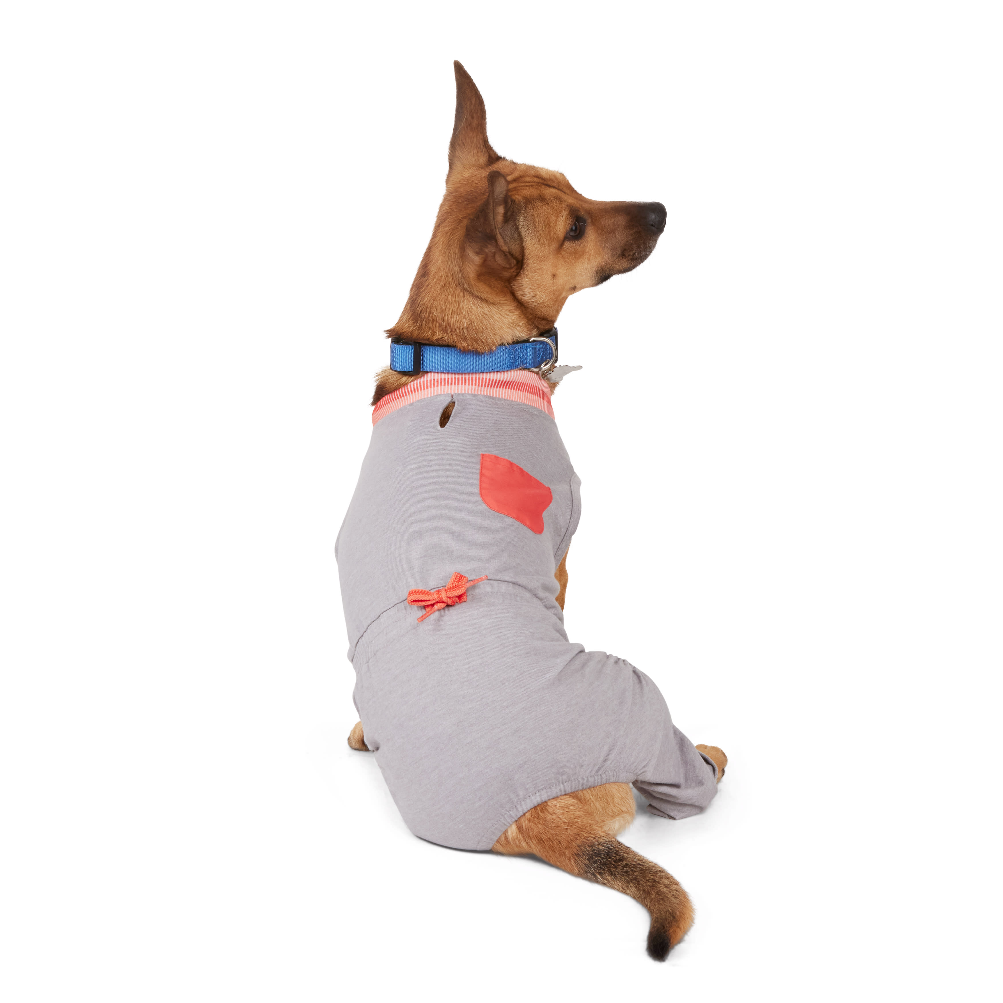 YOULY XS Grey Pocket Dog Pajamas for Cozy Nights & Easy Wash
