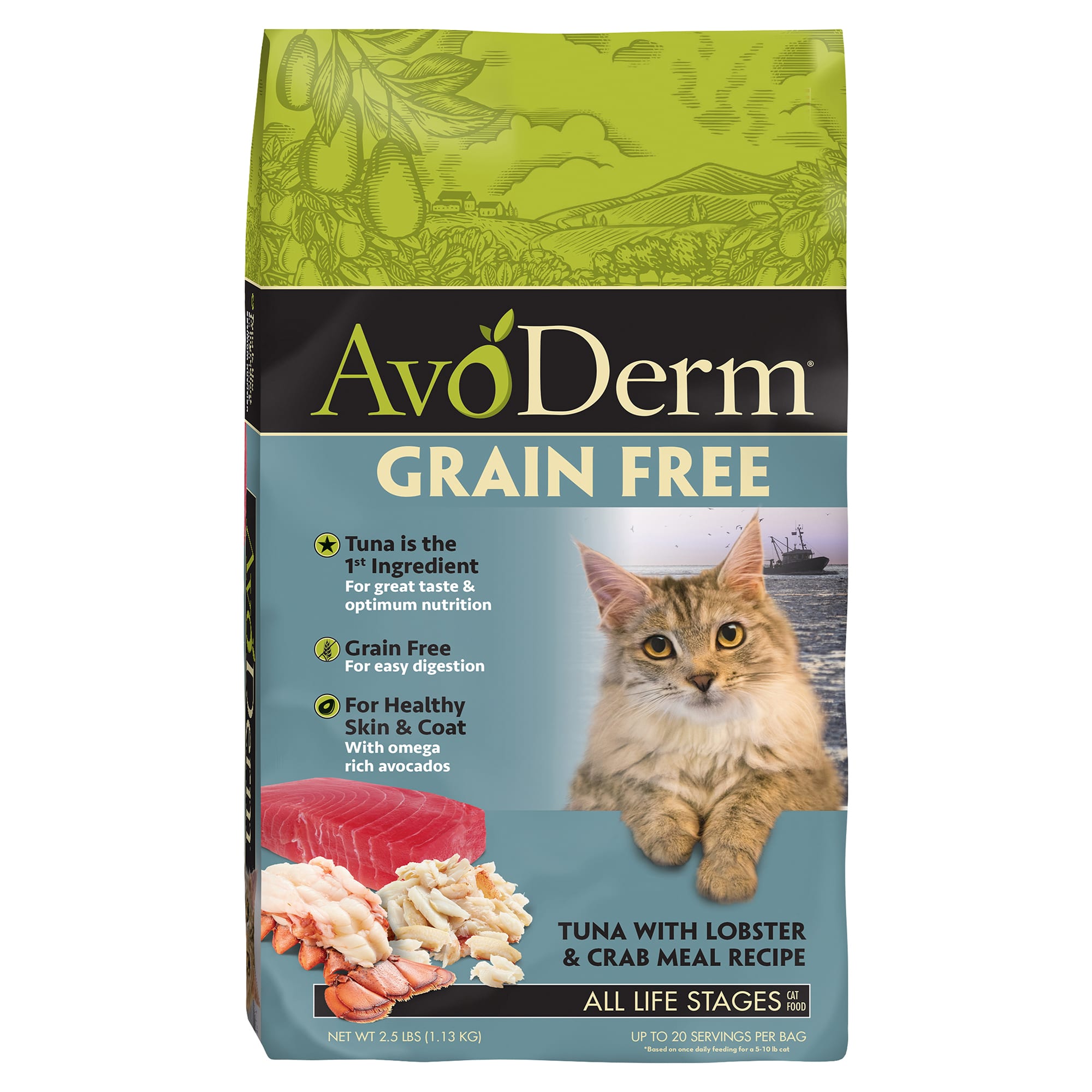 AvoDerm Grain Free Tuna with Lobster Crab Meals Dry Cat Food