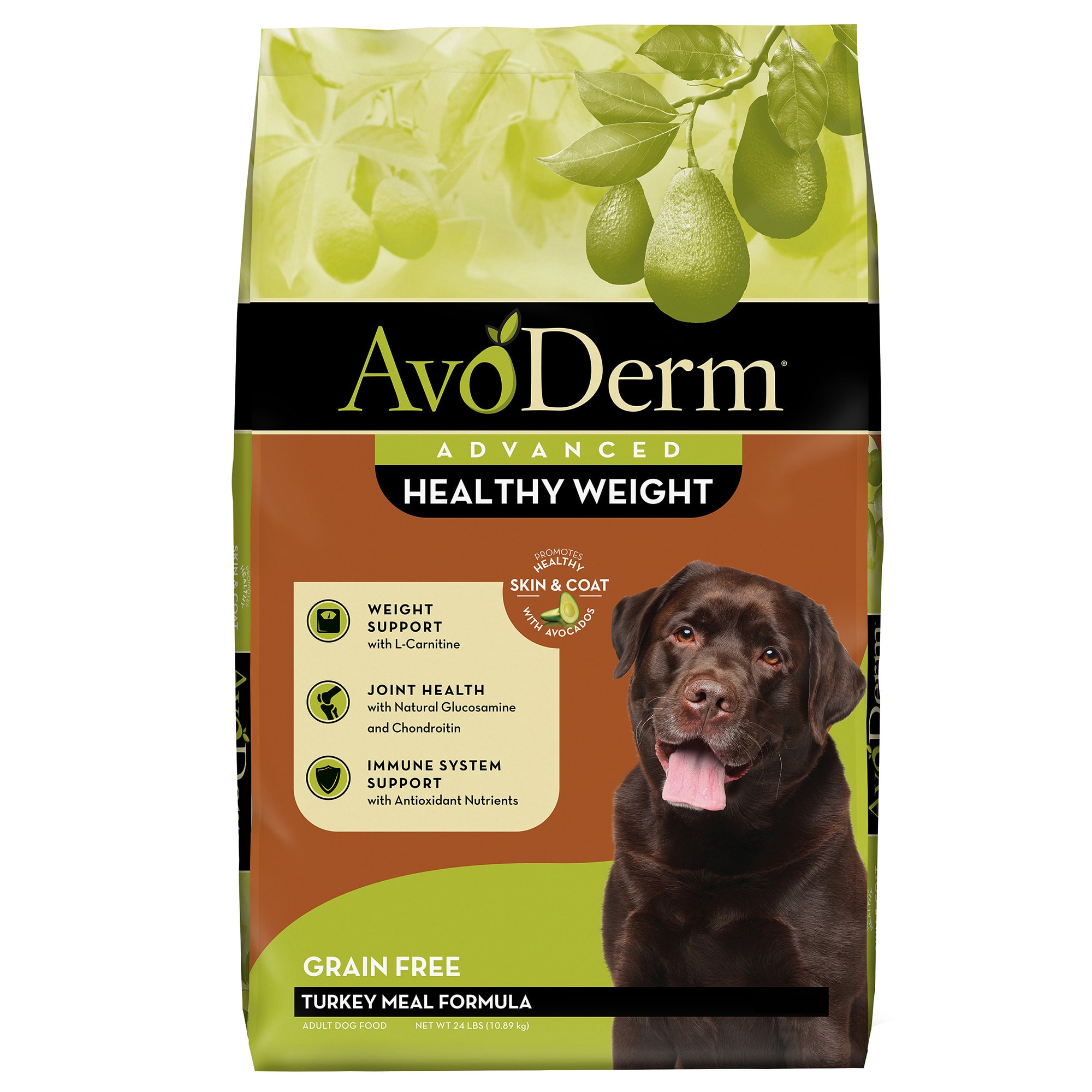 AvoDerm Turkey Meal Healthy Weight & Joint Care Dog Food 24 lbs