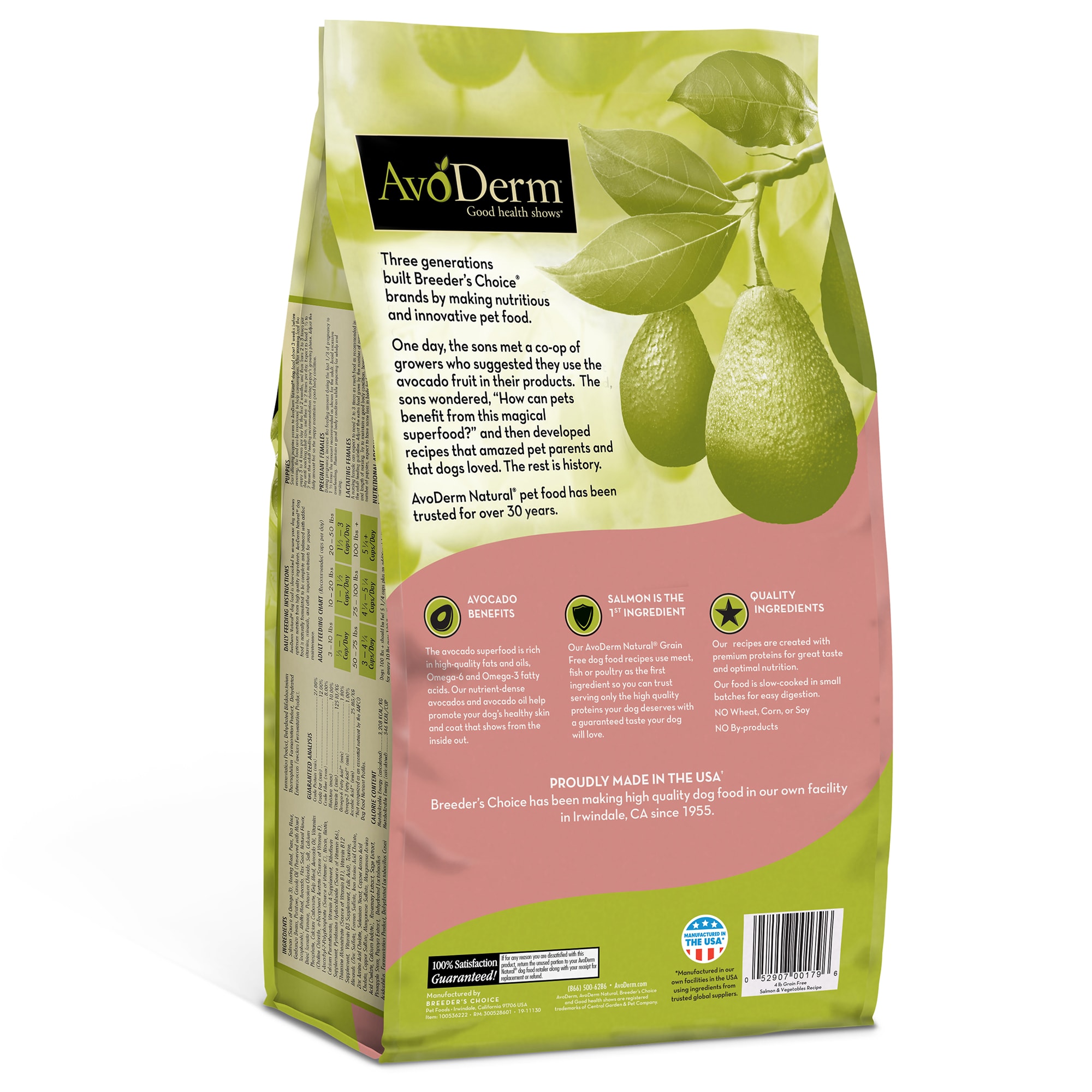 AvoDerm Salmon Vegetables Grain Free Dog Food 4 lbs