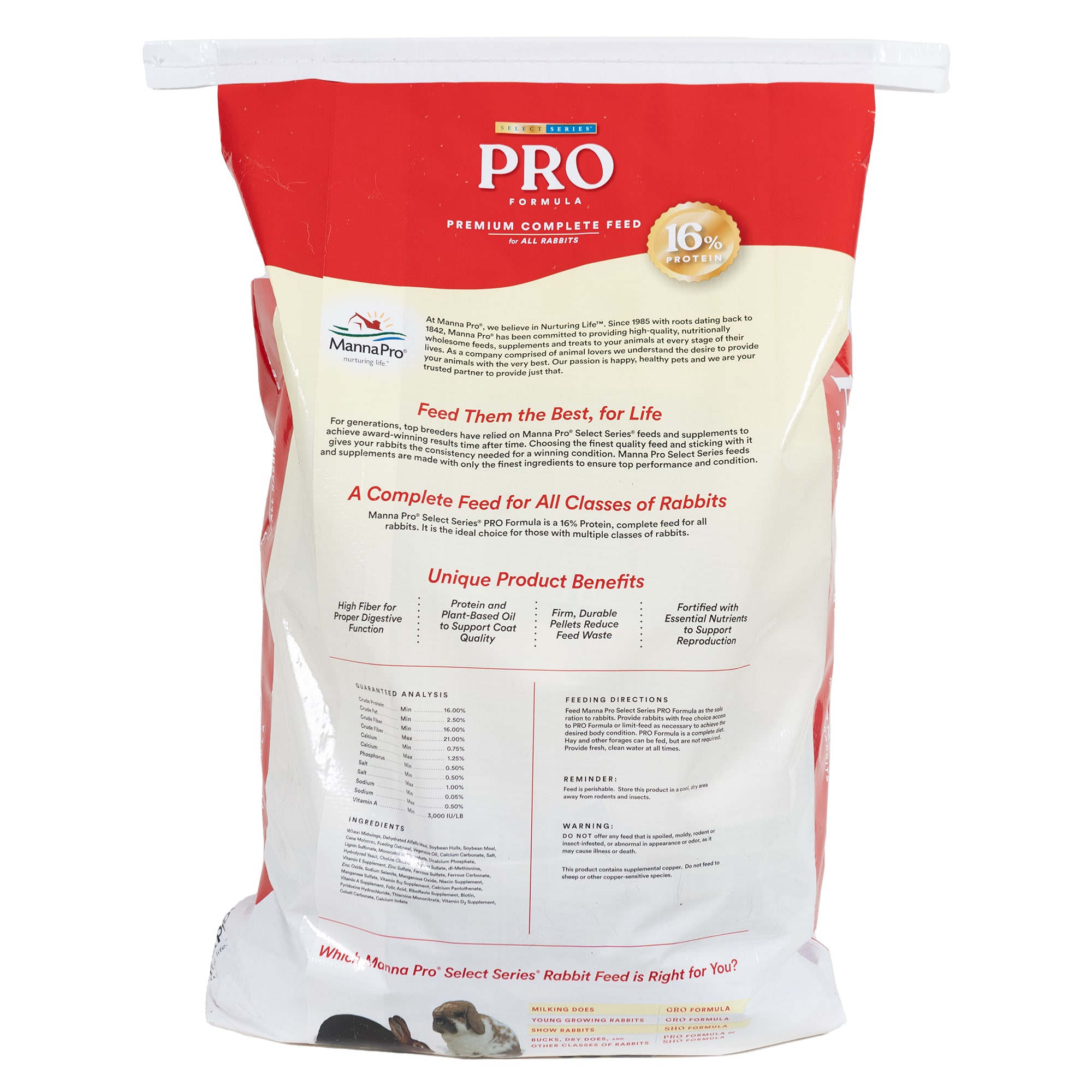 Manna Pro Select Series PRO Formula Premium Pelleted Feed for