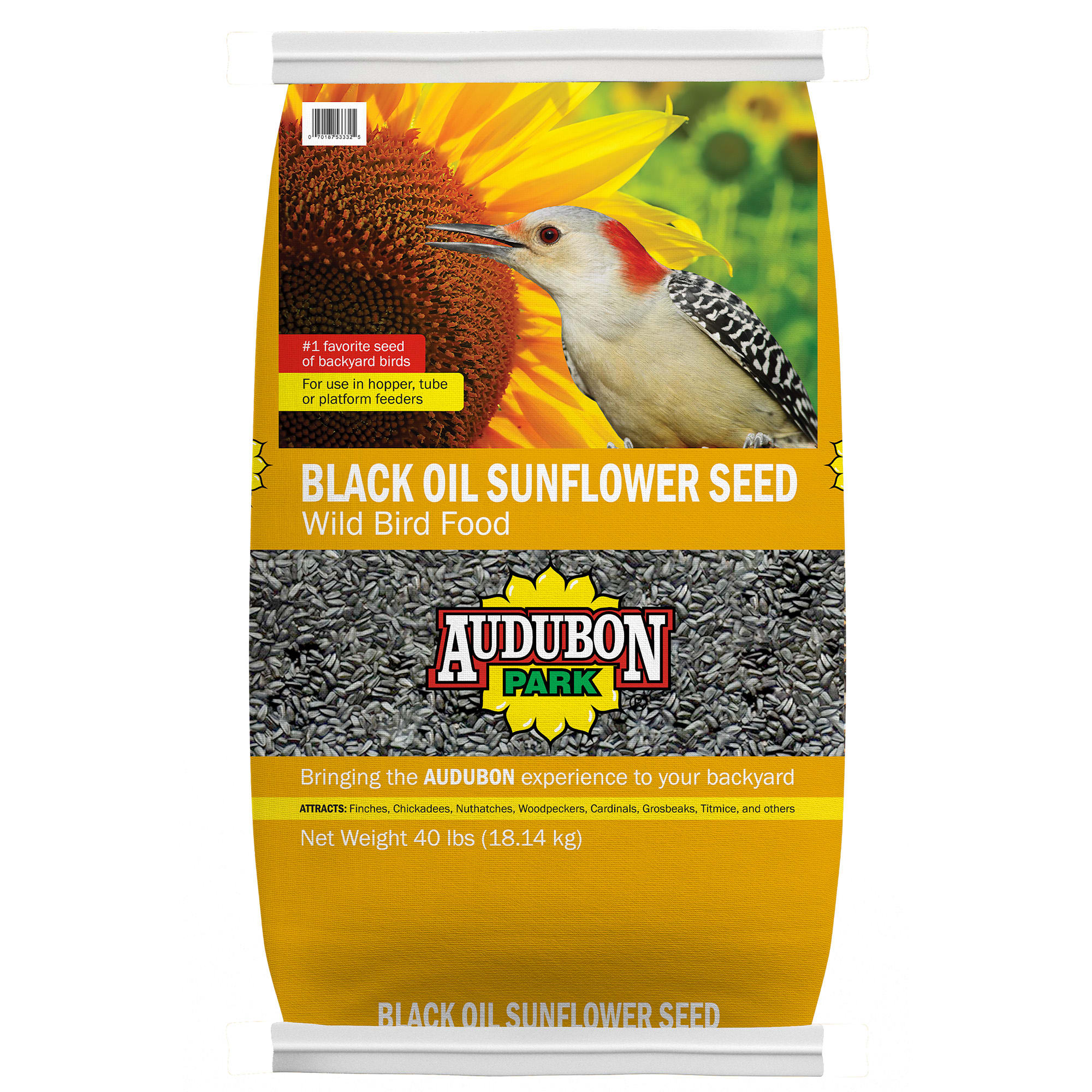 AUDUBON PARK Black Oil Sunflower Seed Bird Food 40 lbs