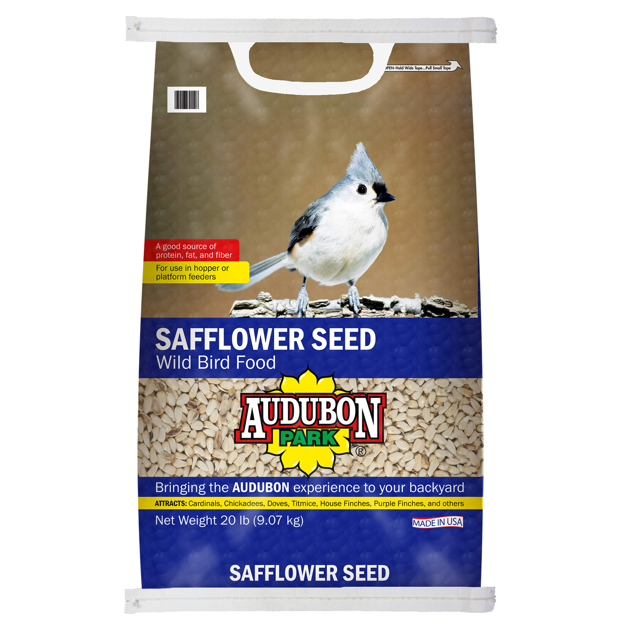 Backyard Seeds Safflower Bird Seed for Cardinals 10 Pounds 