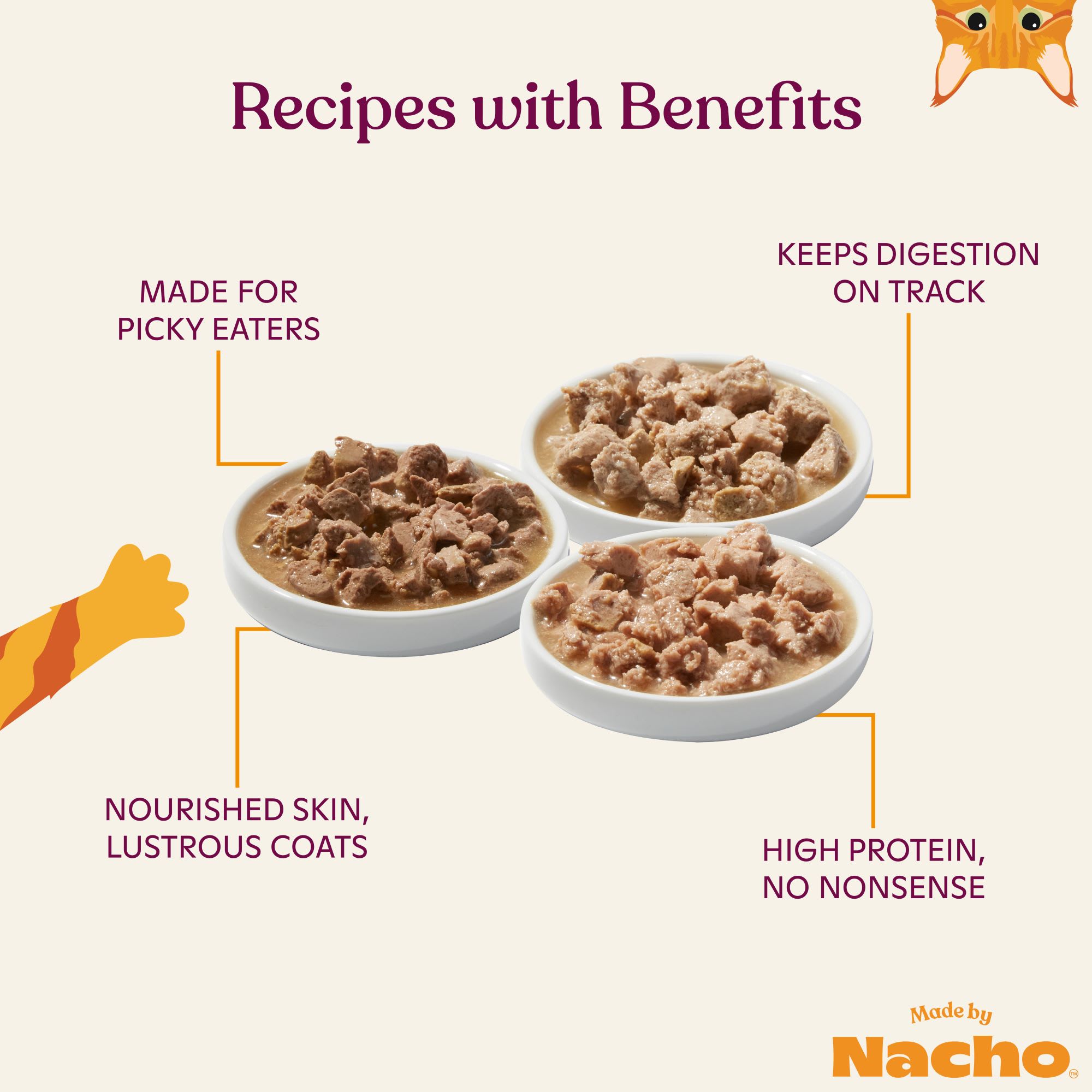 Made by Nacho Cuts in Gravy with Bone Broth Cat Food Pouches