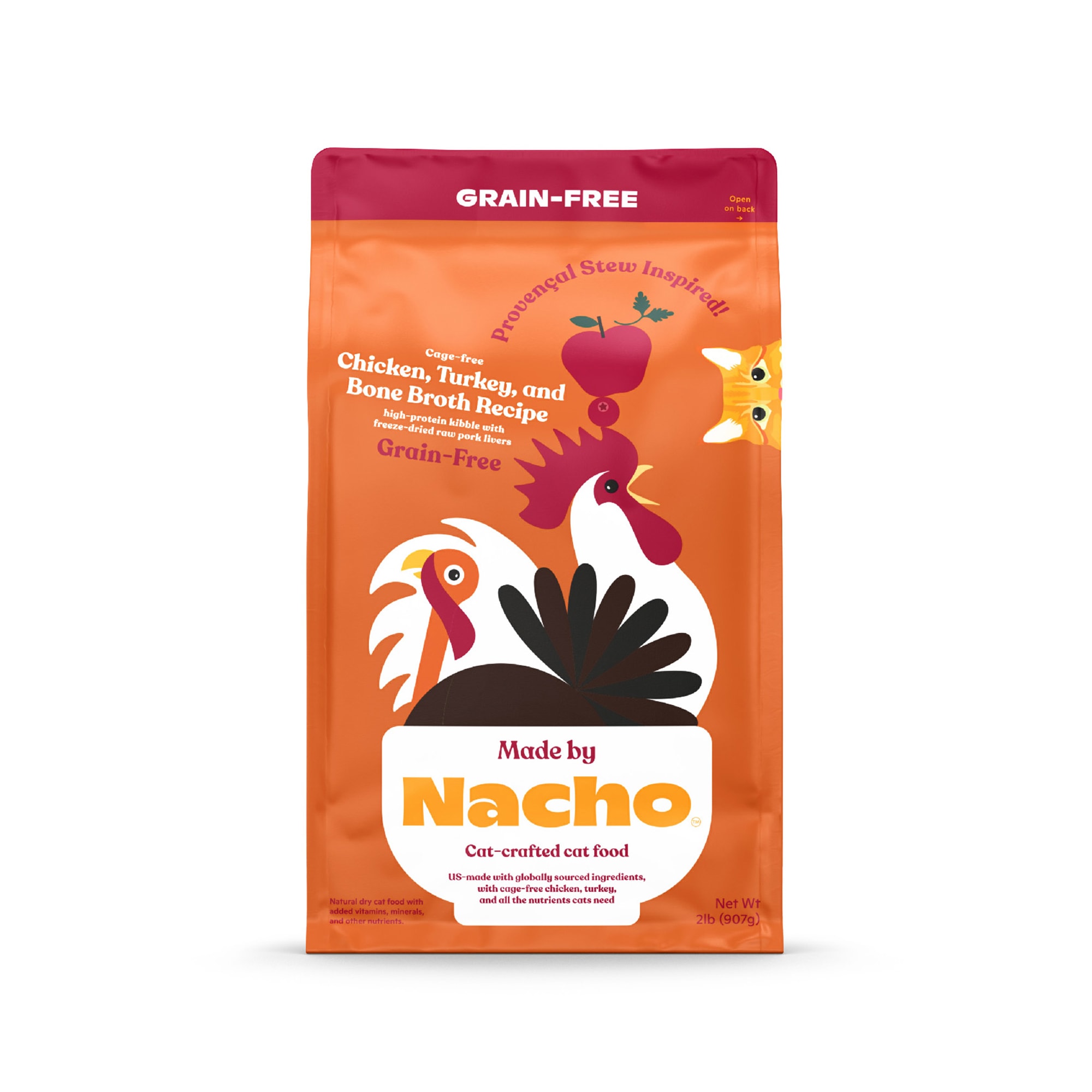 Made by Nacho GrainFree CageFree Chicken, Turkey and Bone Broth High Protein Kibble with