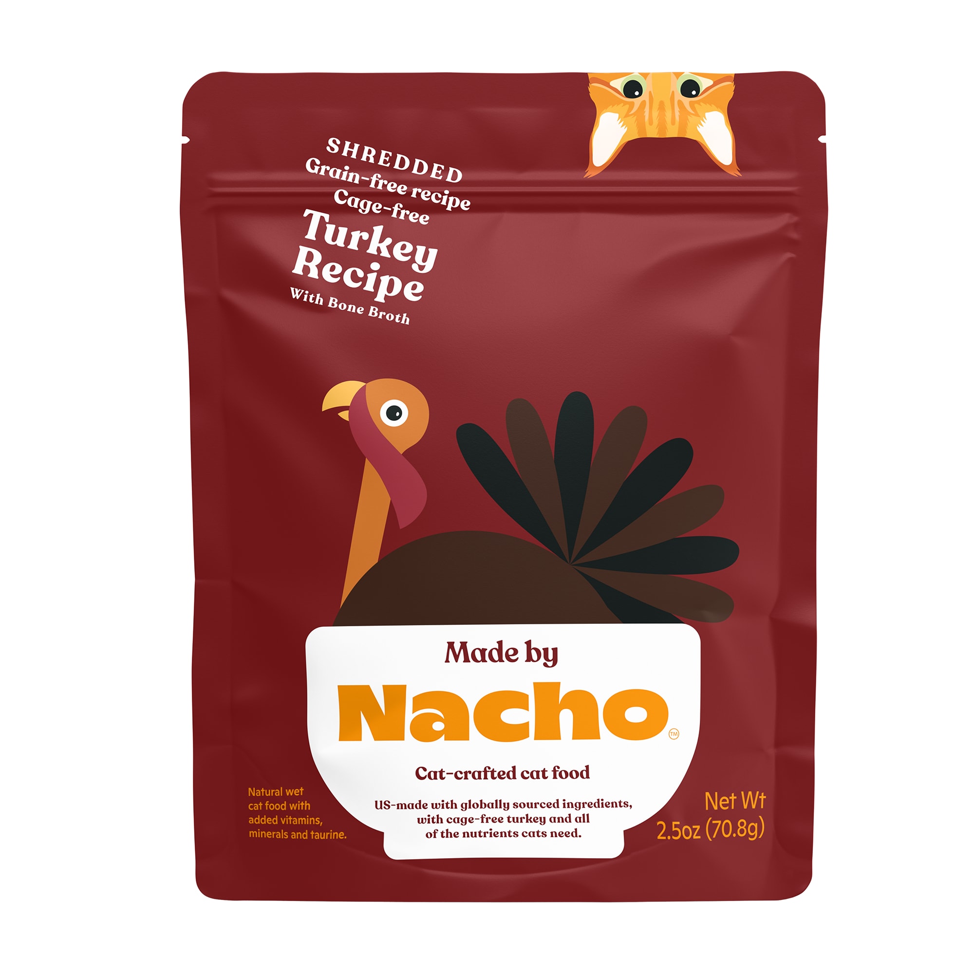 Made by Nacho Cage Free Grain Free Shredded Turkey Recipe with