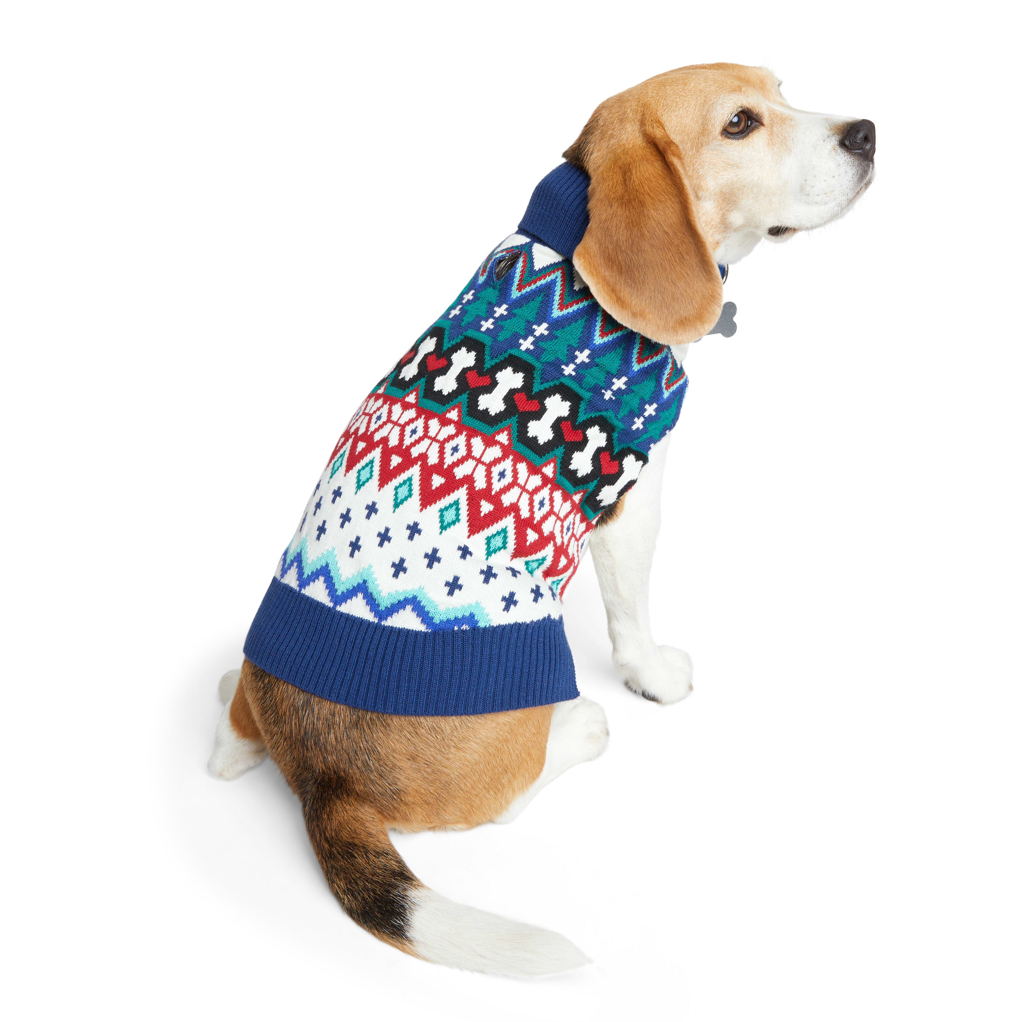 More and Merrier Bone Sweater for Dogs, XSmall Petco