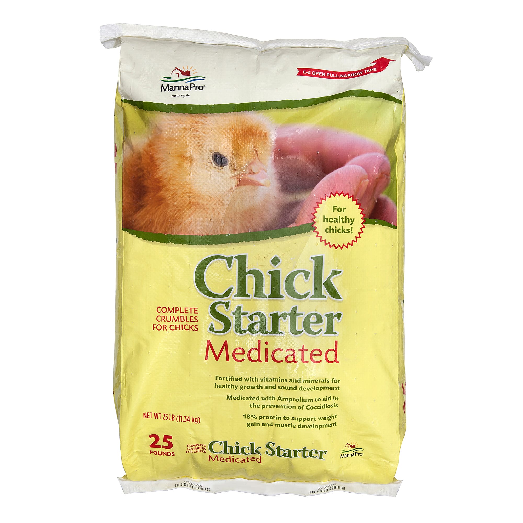 Manna Pro Chick Starter Medicated Chick Feed Crumbles, 5 lbs.