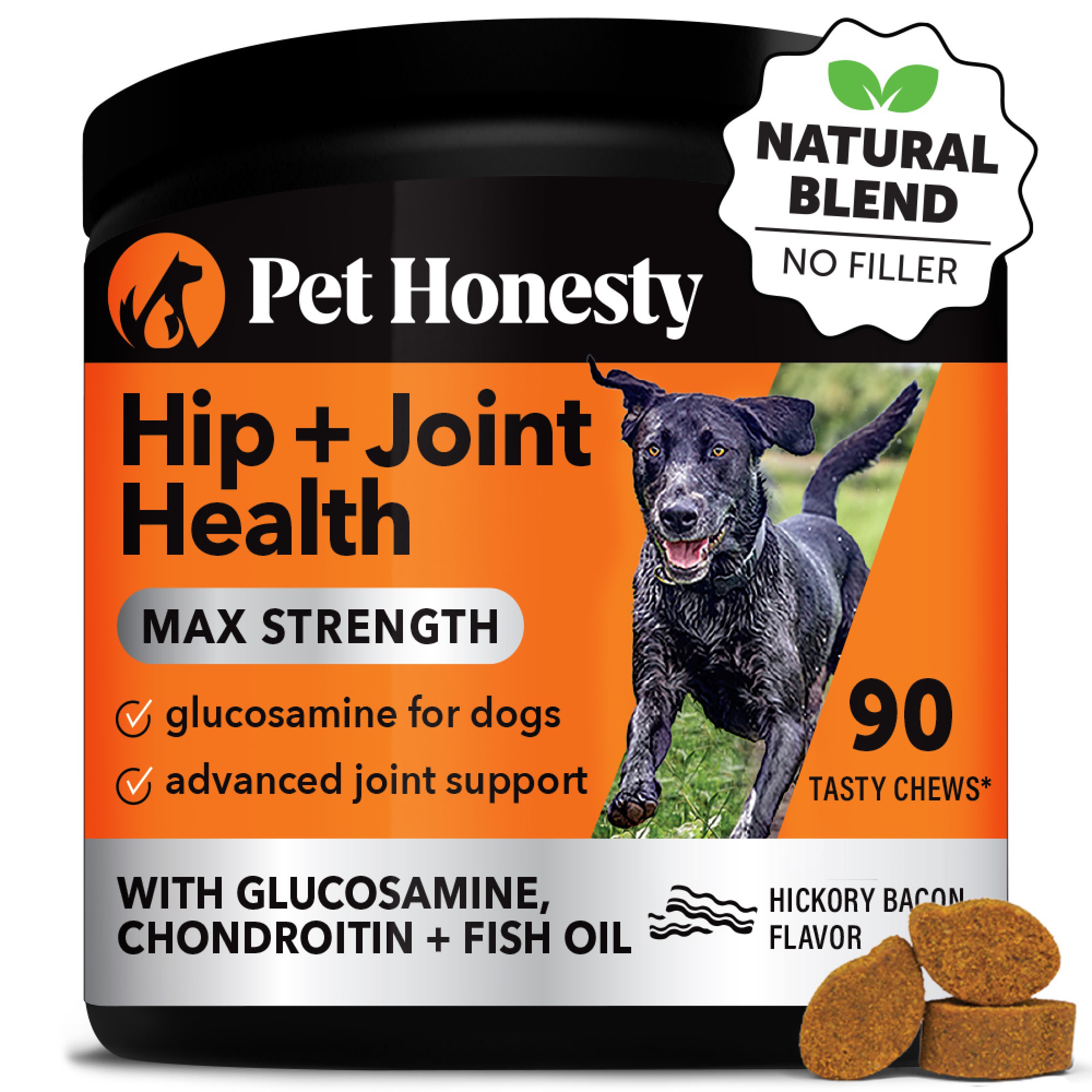 Pet Honesty Hip Joint Health Max Strength Soft Chews for Dogs