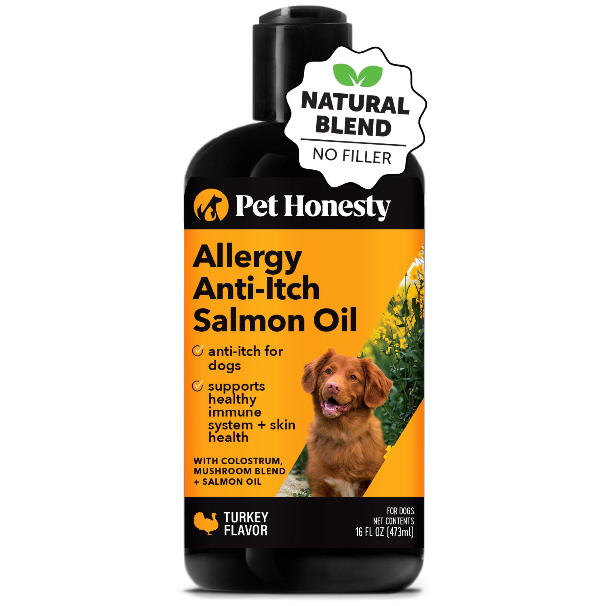 Pet Honesty Salmon Oil Allergy Itch Relief for Dogs 16 oz