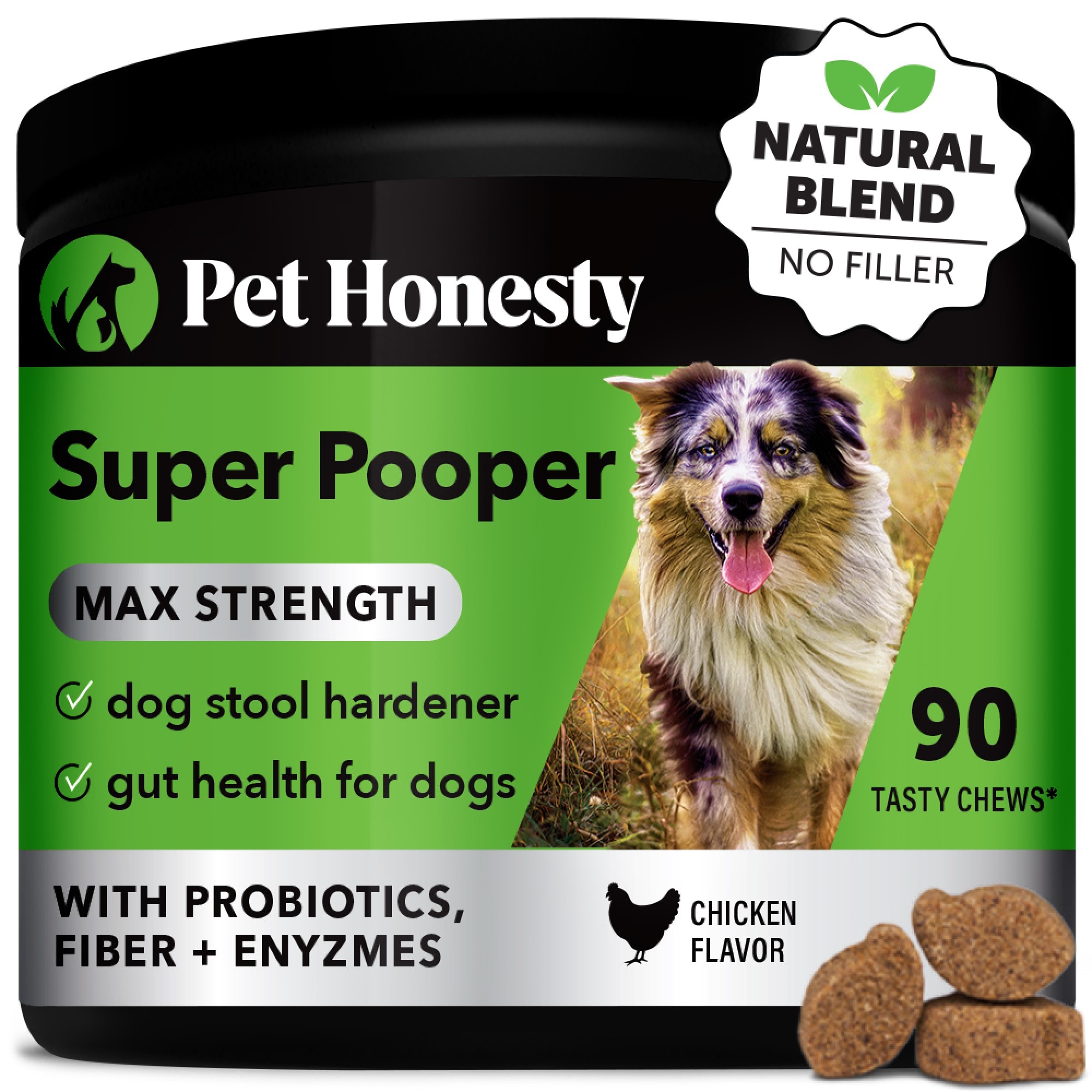 Pet Honesty Solid Stool Max Strength Soft Chews for Dogs Count of