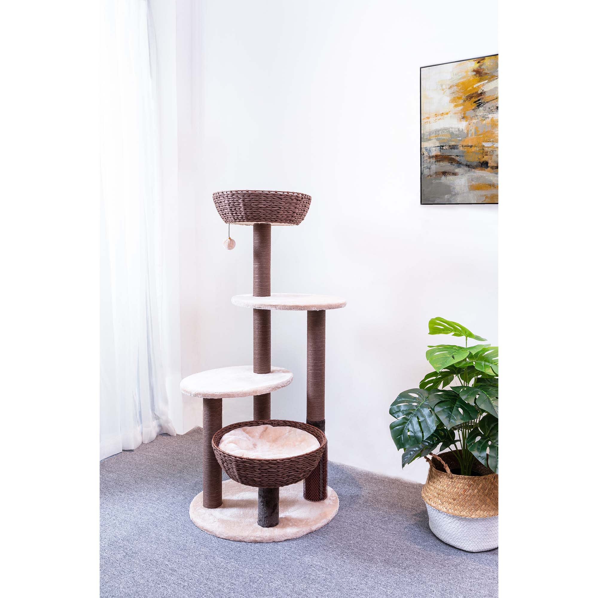 PetPals Pharaoh Handwoven Cat Tree & Scratching Post