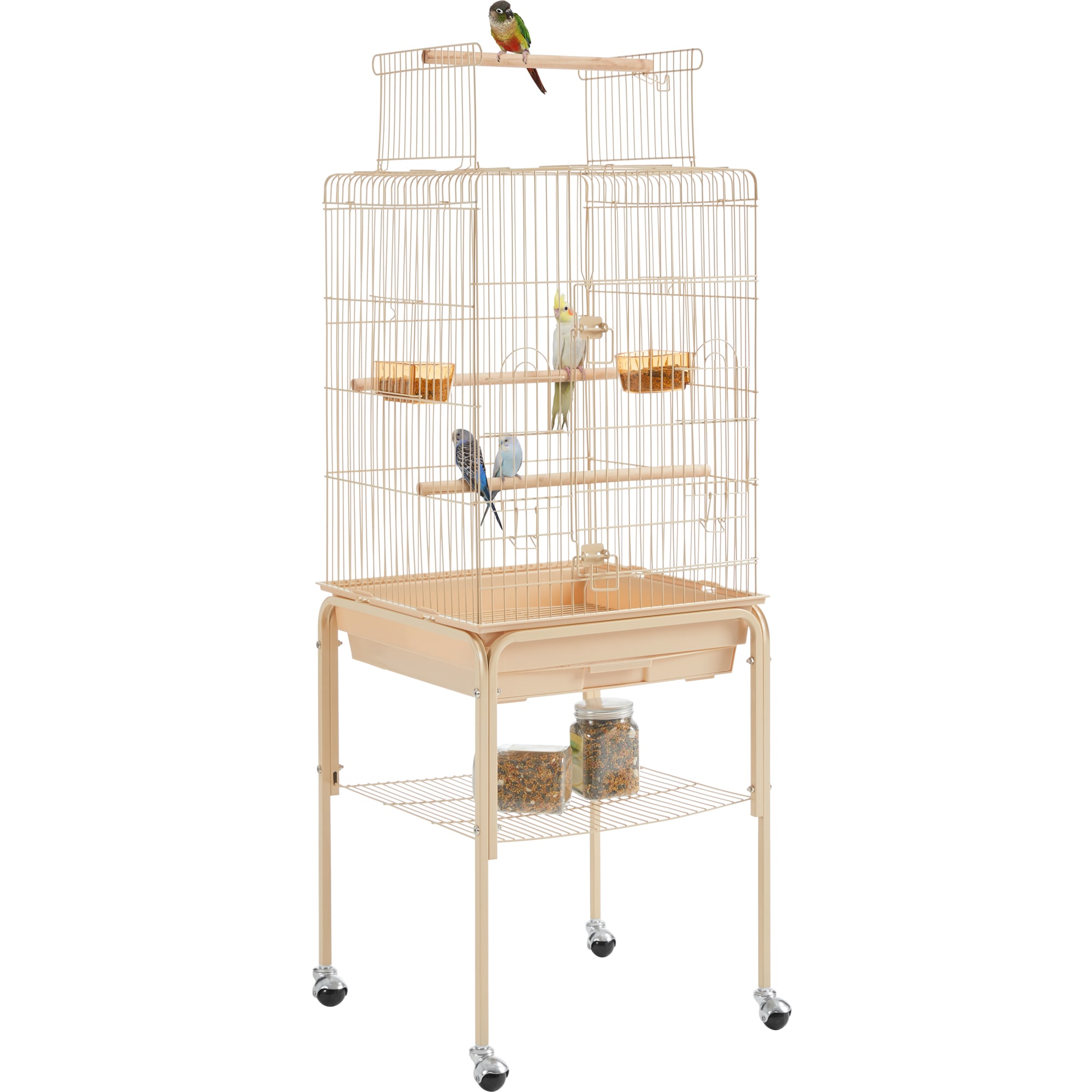 Bird shop cage rack