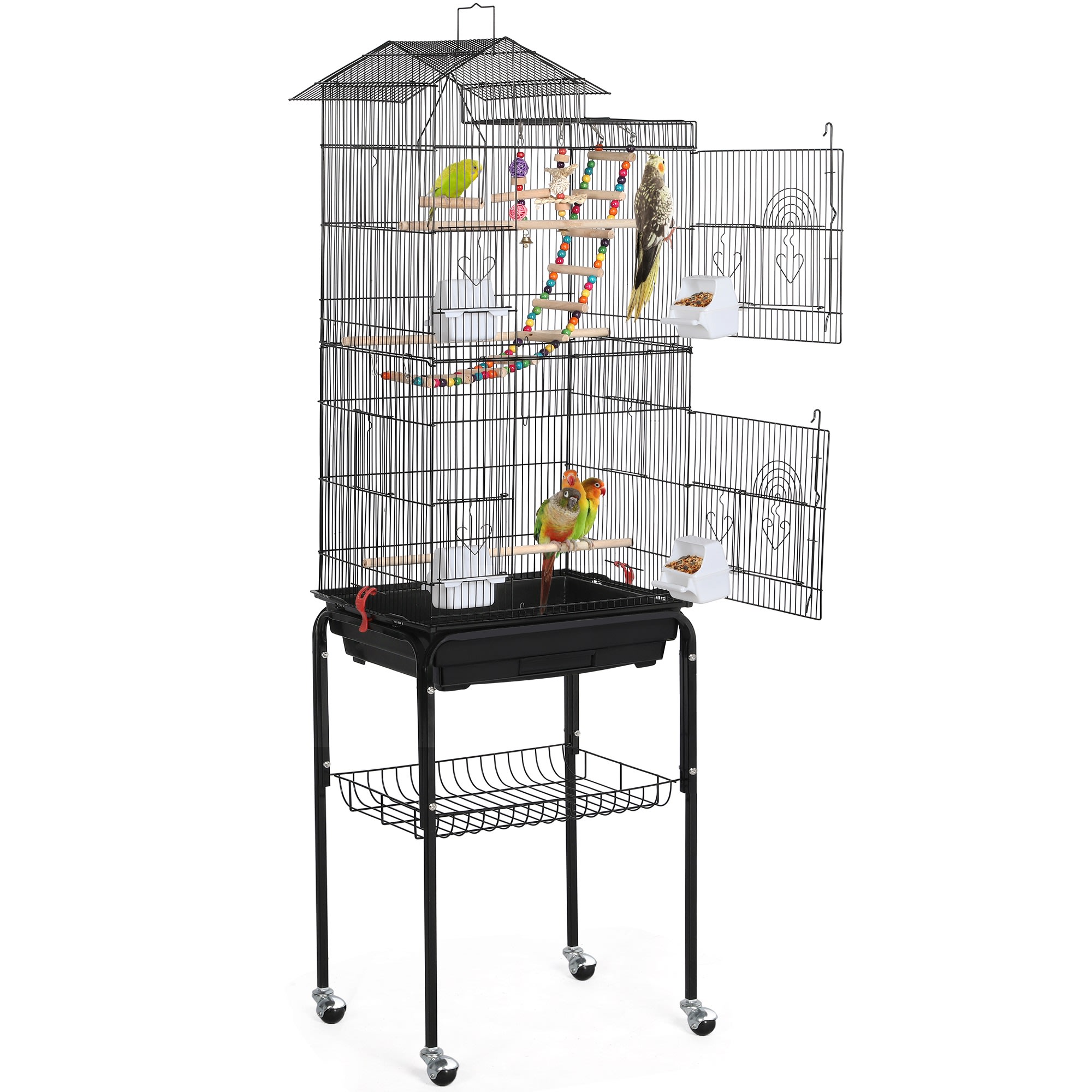 Topeakmart 63-Inch Wrought Iron Large Parrot Bird Cage