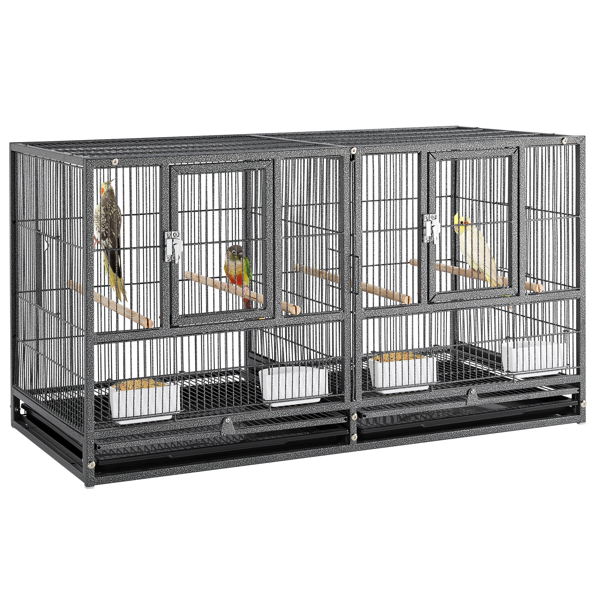Topeakmart 21" Divided Bird Cage for Small Birds & Pets