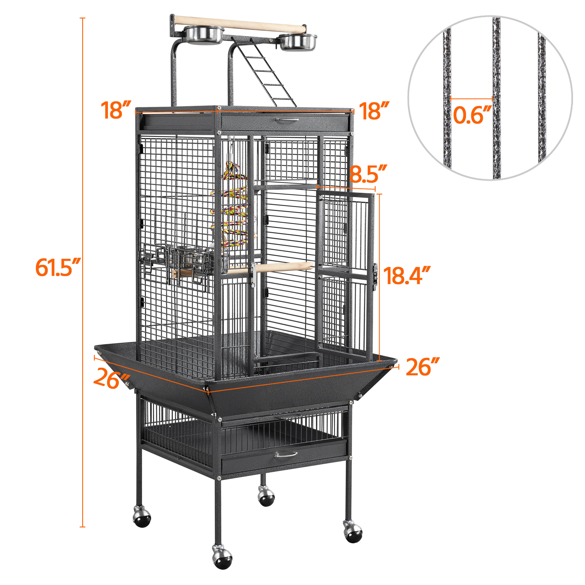 Wide 2024 bird cage