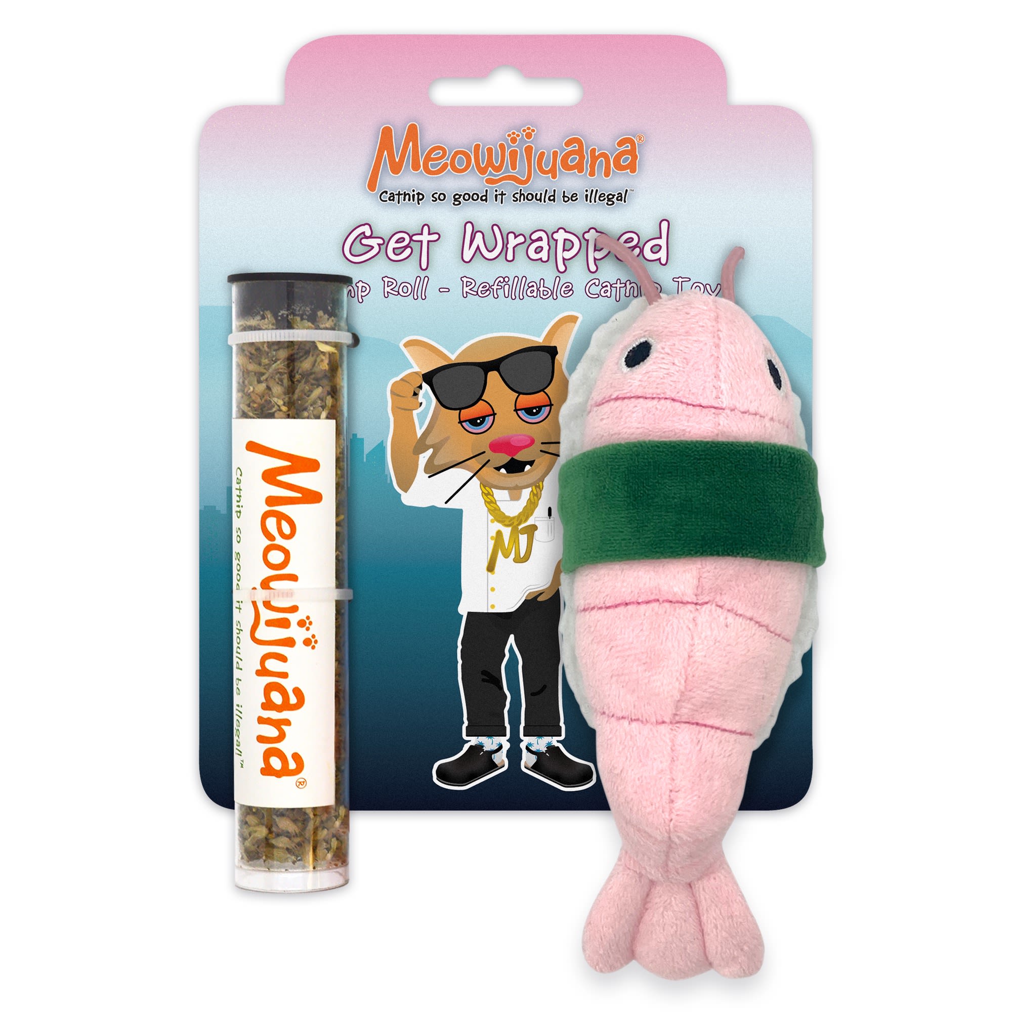 Meowijuana Sushi Roll Catnip Toy for Cats & Kittens