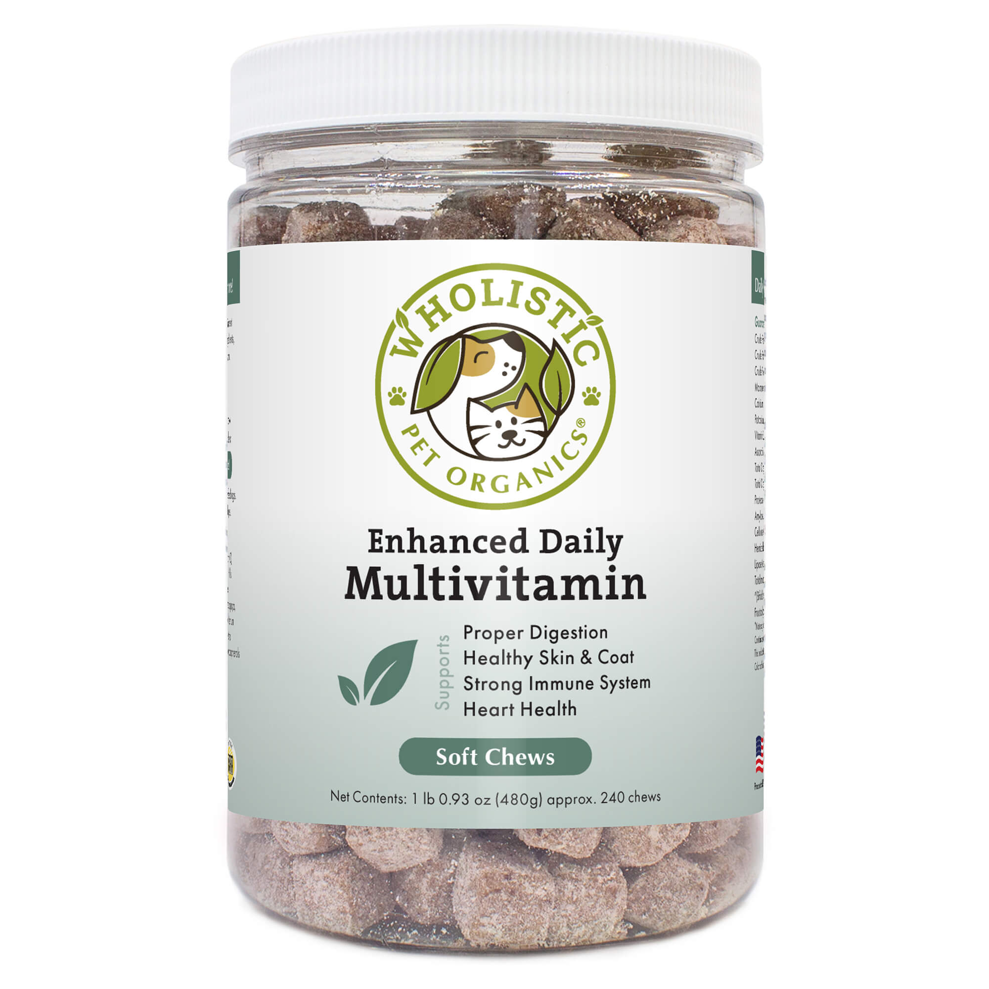 Wholistic Pet Organics Canine Complete Enhanced Daily Multivitamin Chew