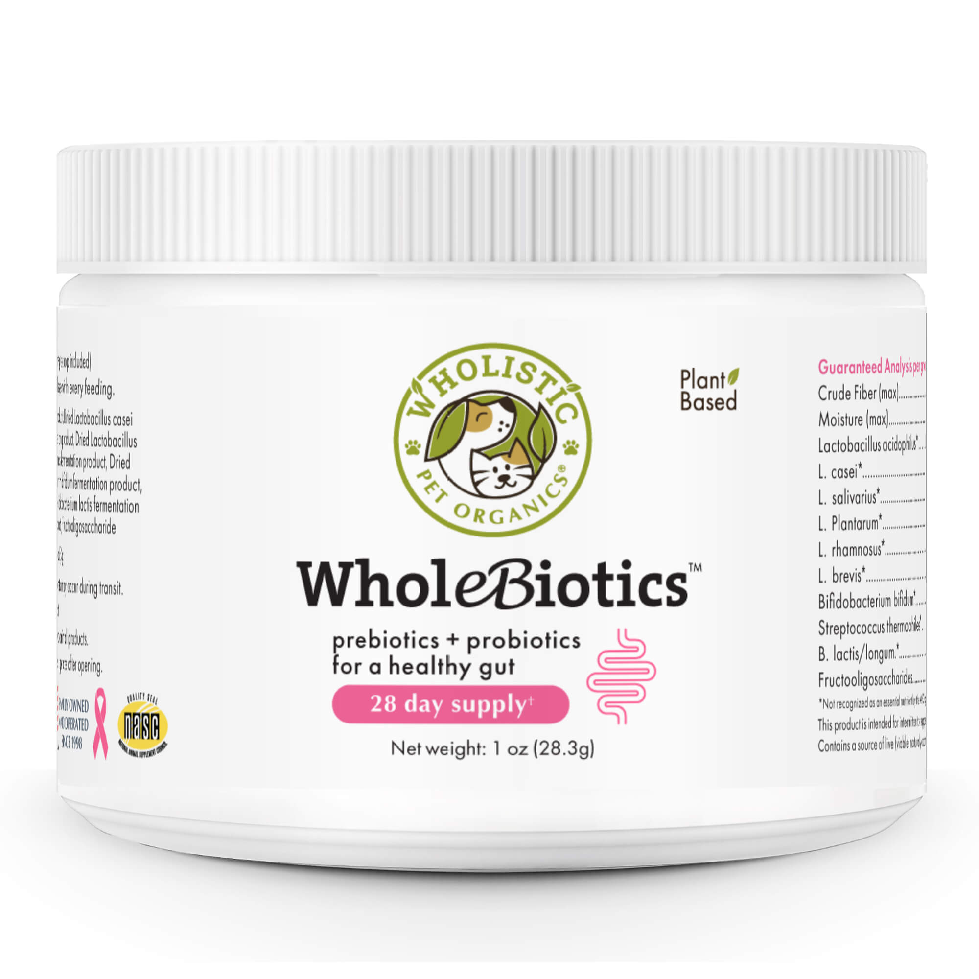 Wholistic Pet Organics WholeBiotic Probiotic Support for Dogs and Cats