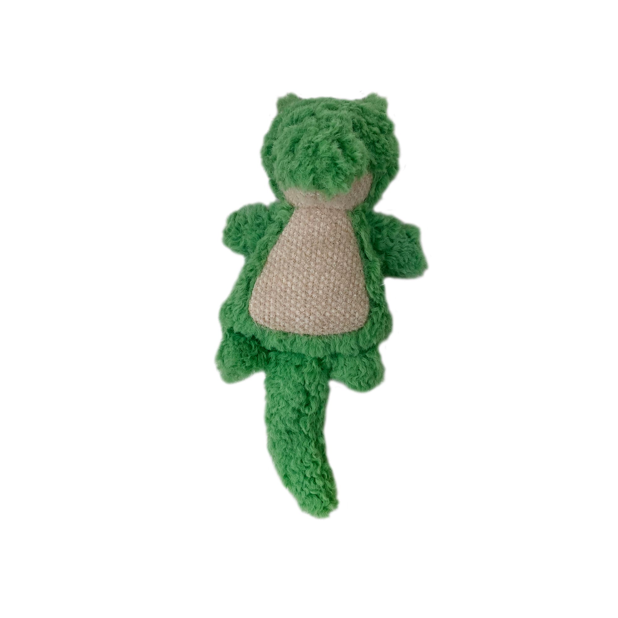 BarkABoo Marshmallow Jungle Tough Stuffed Plush Alligator Dog Toy