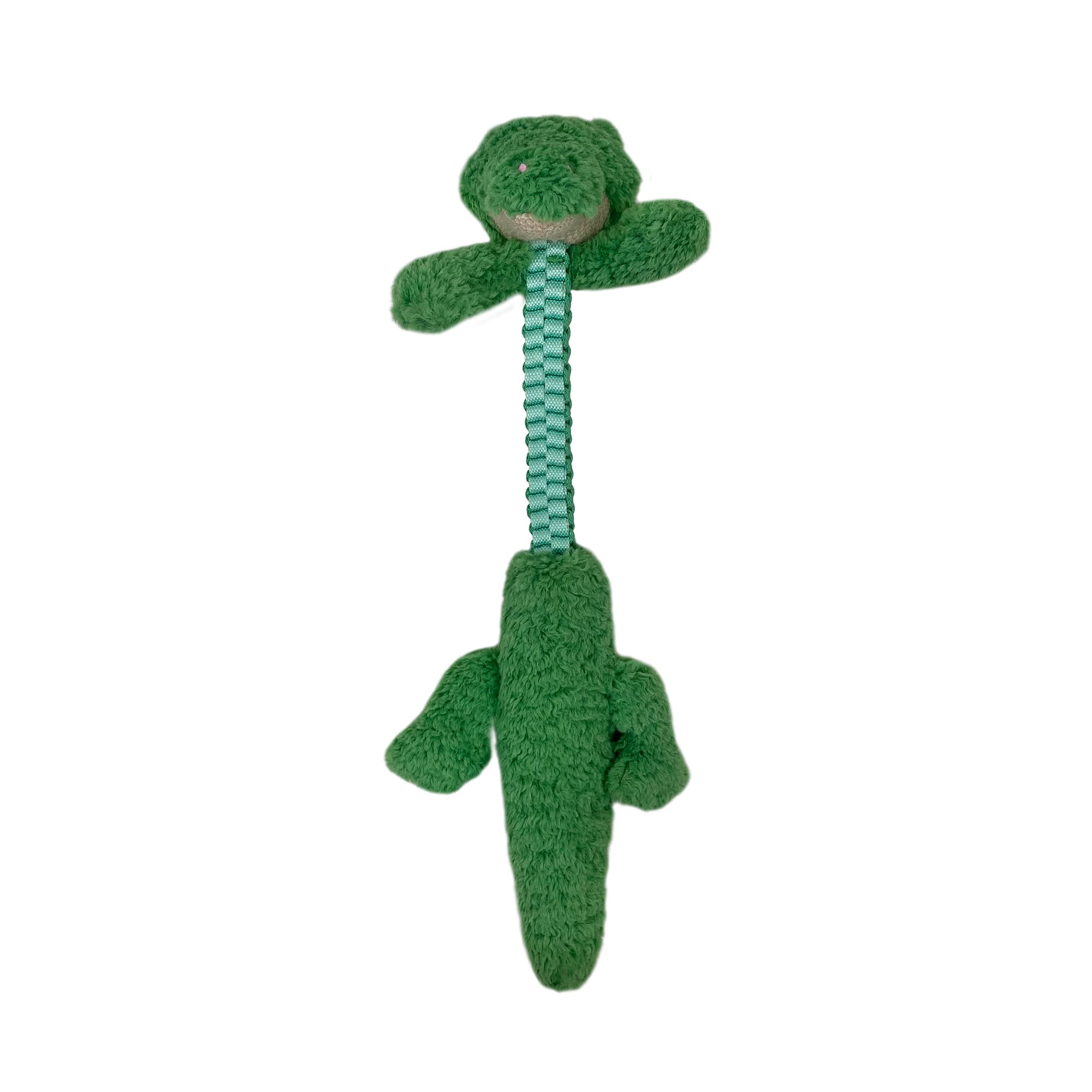 BarkABoo Marshmallow Jungle Ballistic Braid Alligator Dog Toy, Large