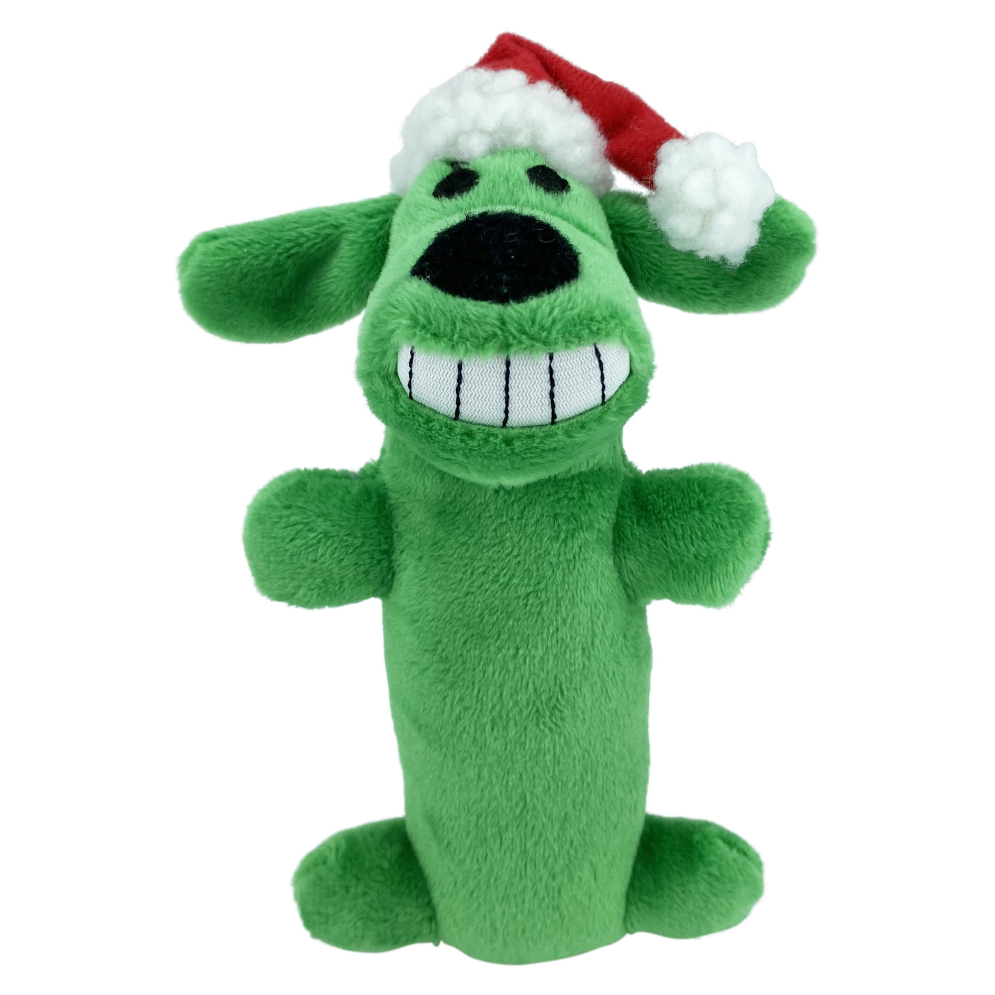 Green squeaky shop dog toy