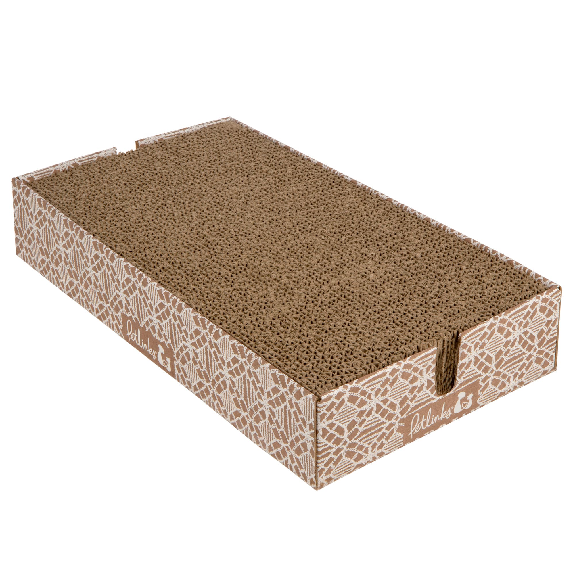 Petlinks Scratcher s Choice Bed Box Refills Corrugate Cat Scratch Blocks Bed 19.75 L X 1.75 W X 11 H Petco