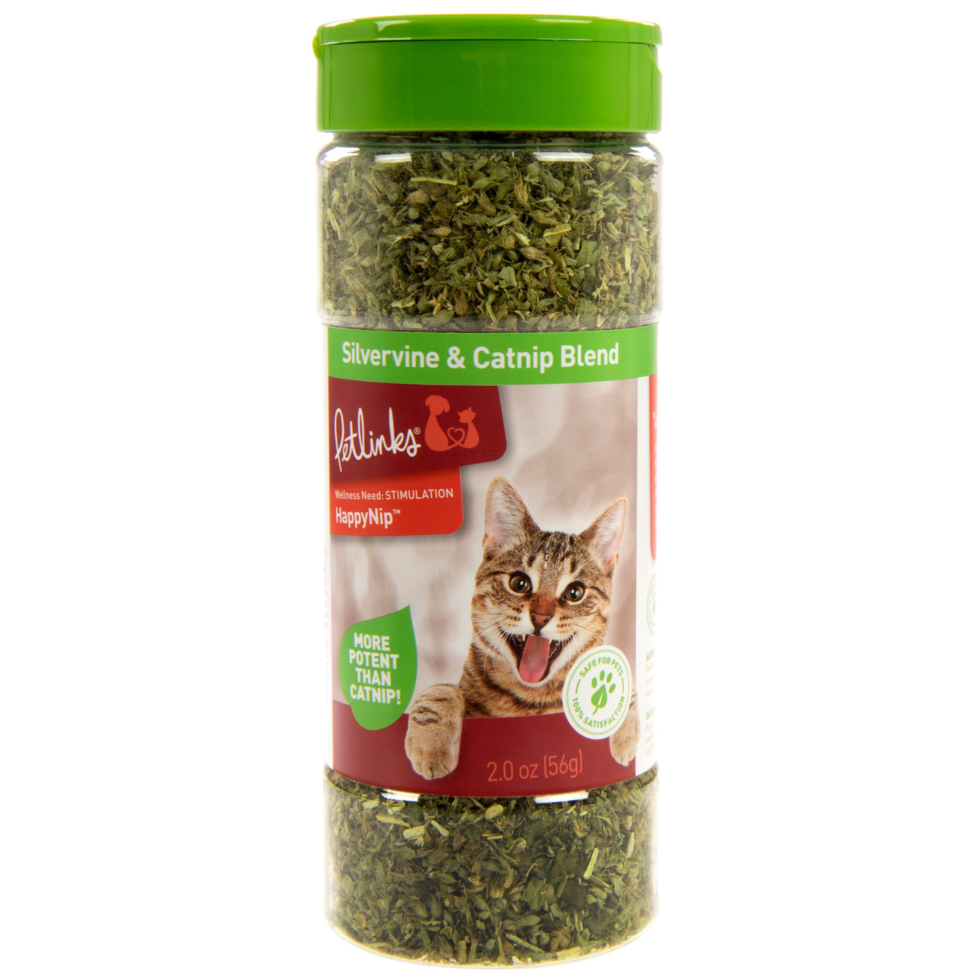 Petlinks HappyNip Silvervine & Catnip Blend - 0.5 Ounce - Potent Cat Stimulant In Resealable Pouch