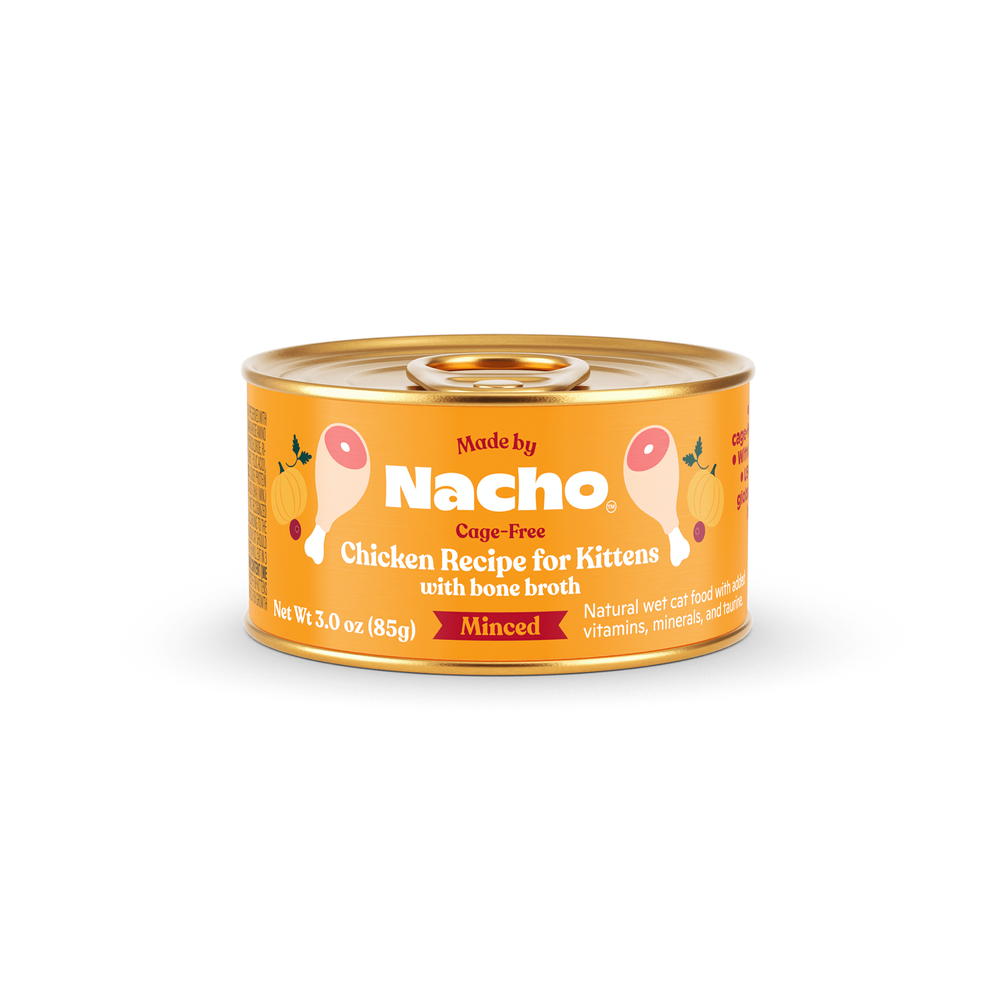 Made By Nacho Cage Free Minced Chicken Recipe With Bone Broth Wet Food 