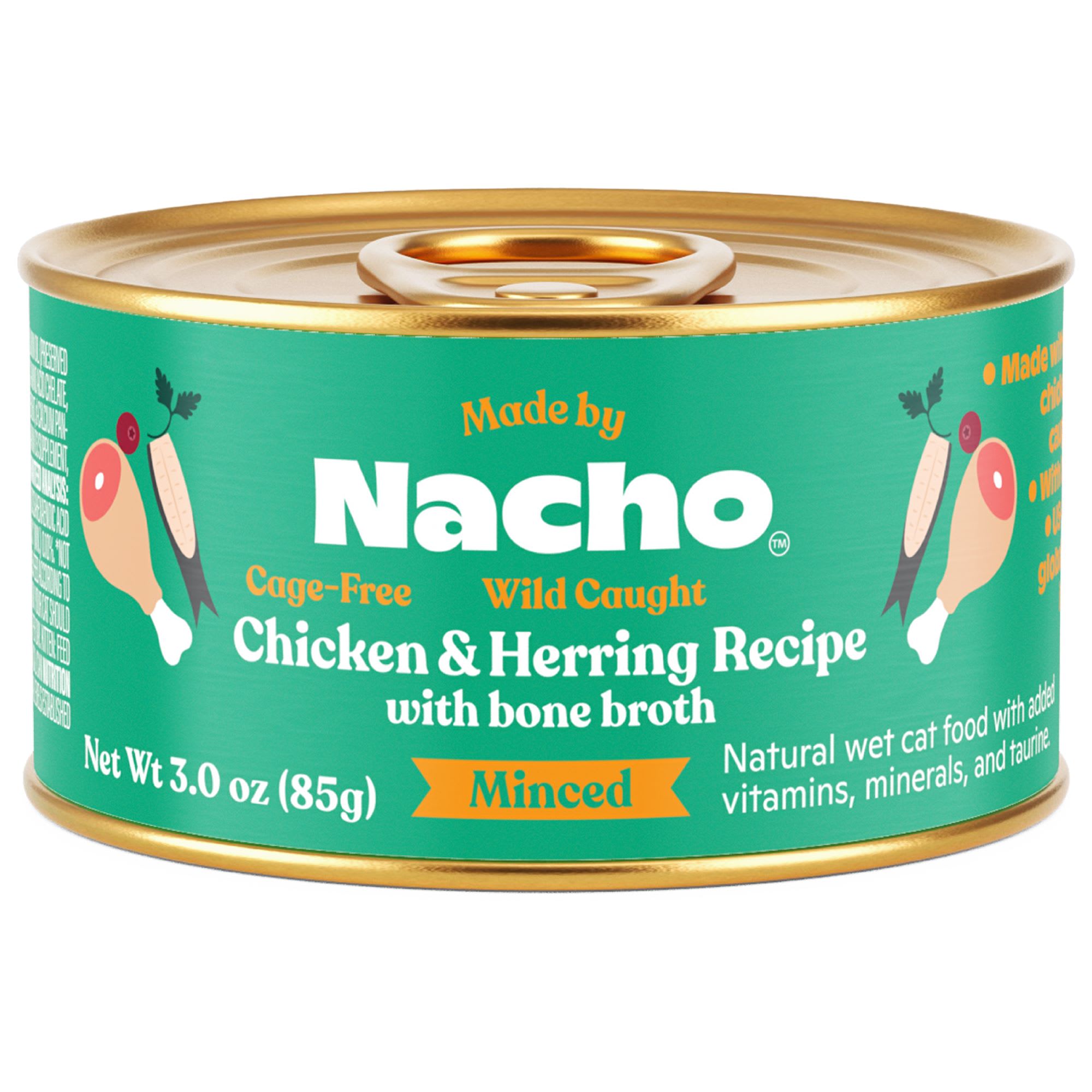 Made by Nacho CageFree, SustainablyCaught Minced Chicken & Herring