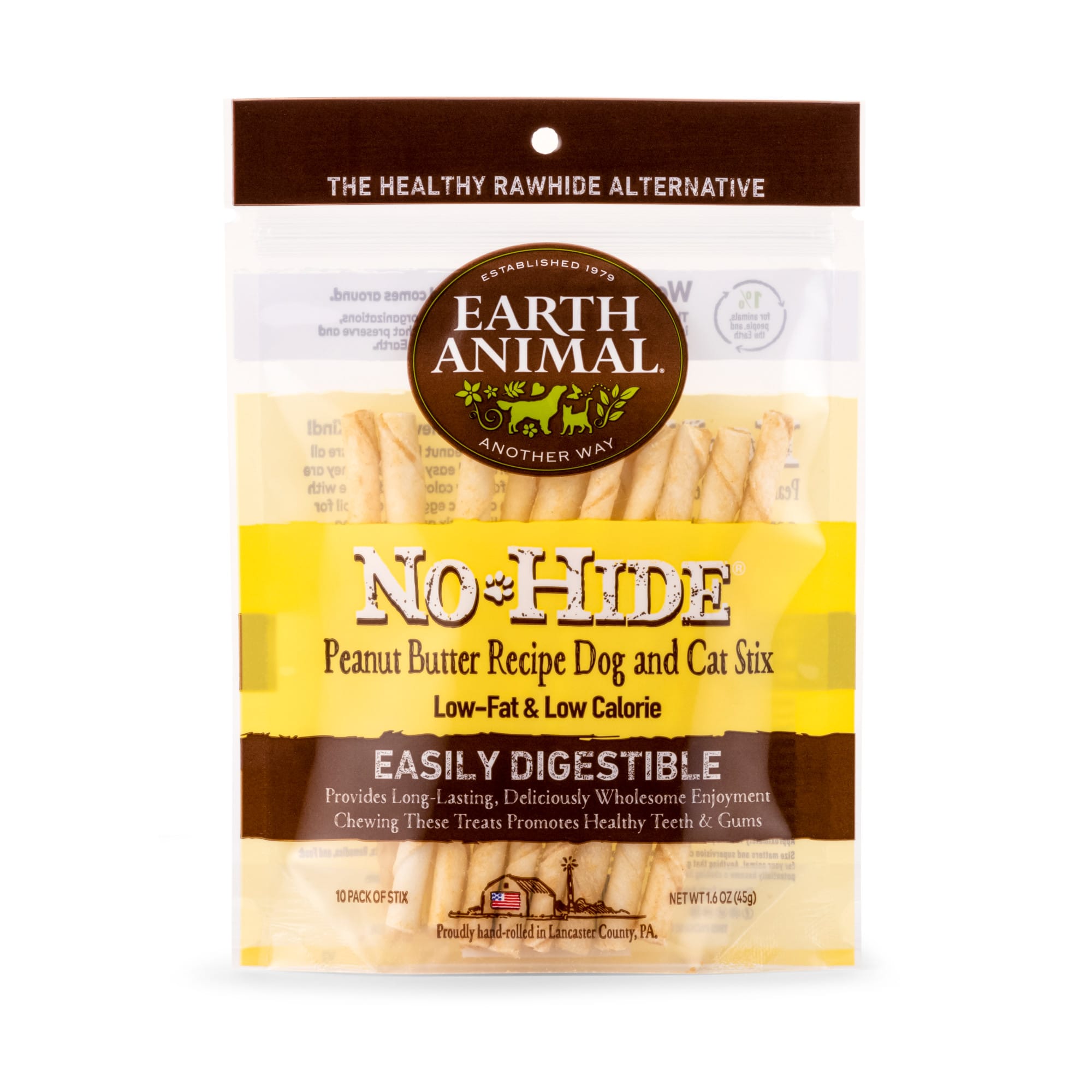 Earth Animal No-Hide Stix Peanut Butter Recipe Natural Long-Lasting ...