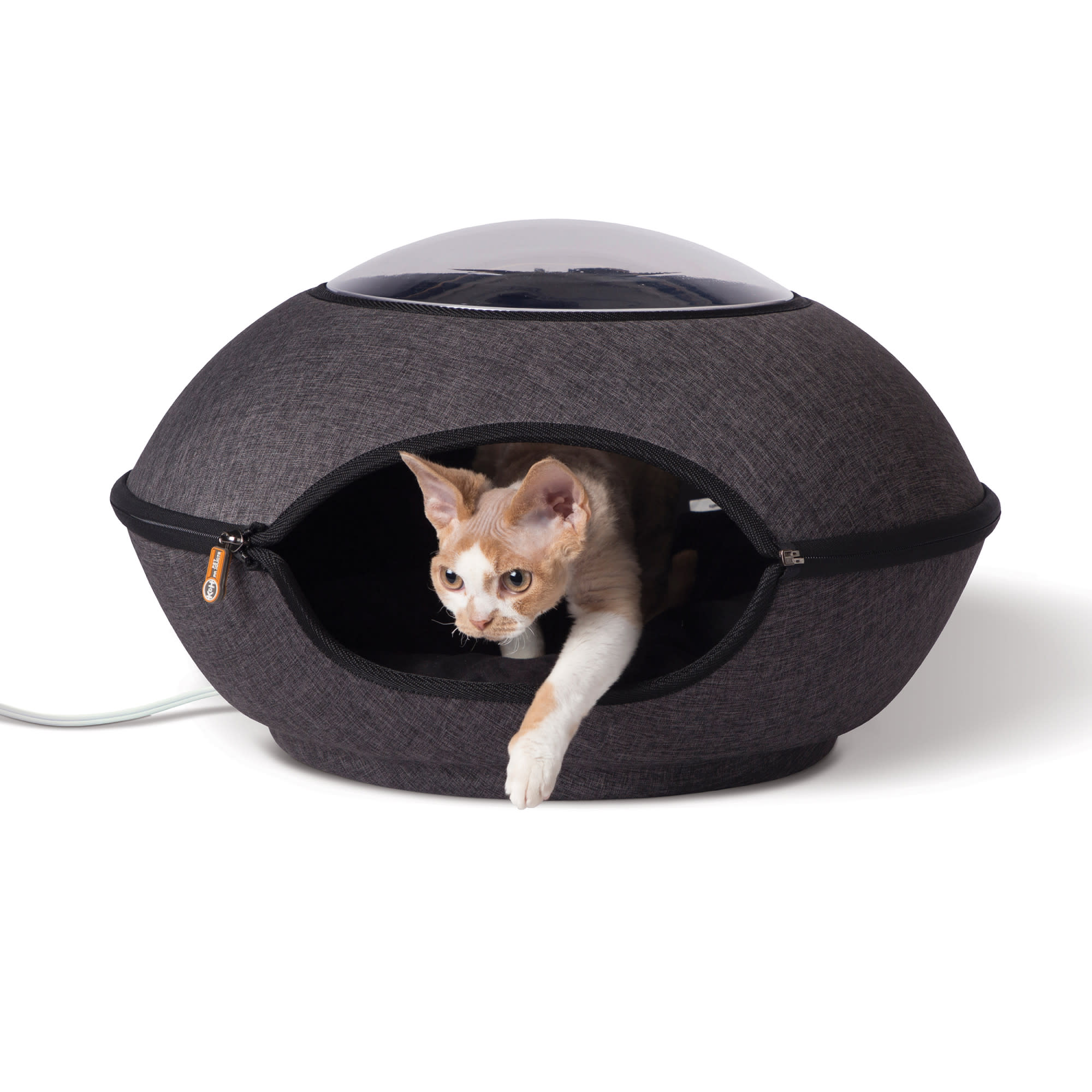 K&H PET Amazin' Hooded Lounger, Grey – Happy Cat Feline Essentials