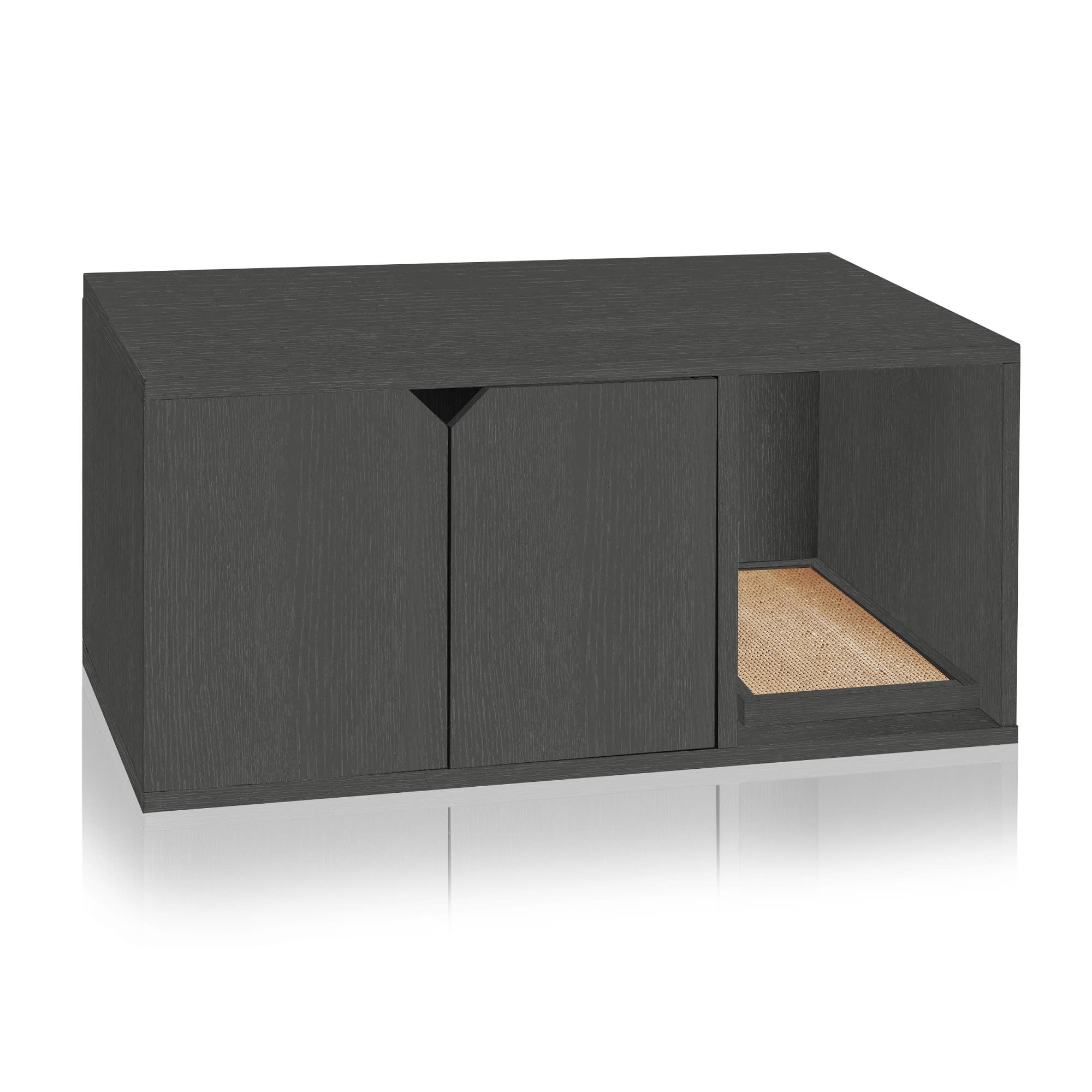 Way Basics Charcoal Black Litter Box Enclosure & Stylish