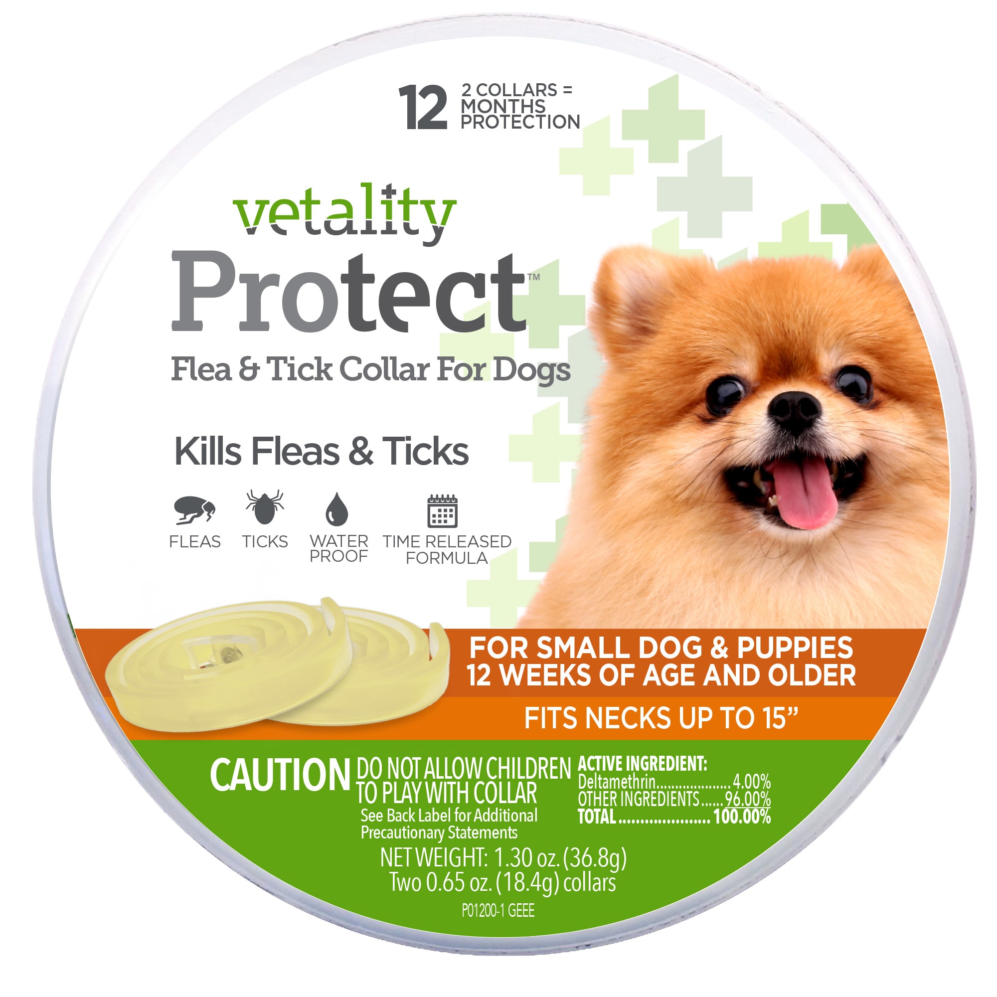 Vetality Protect Flea Tick Dog Collar Small Medium Pack of 2