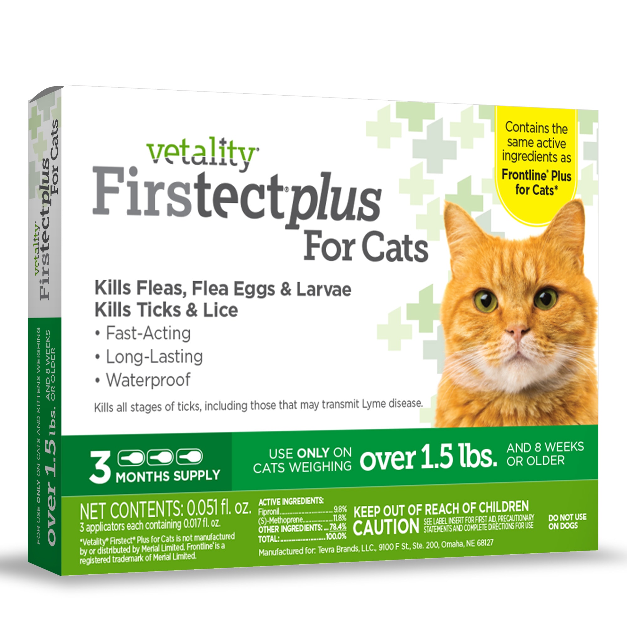 Vetality Firstect Plus for Cats Over 1.5 lbs. 3 Dose