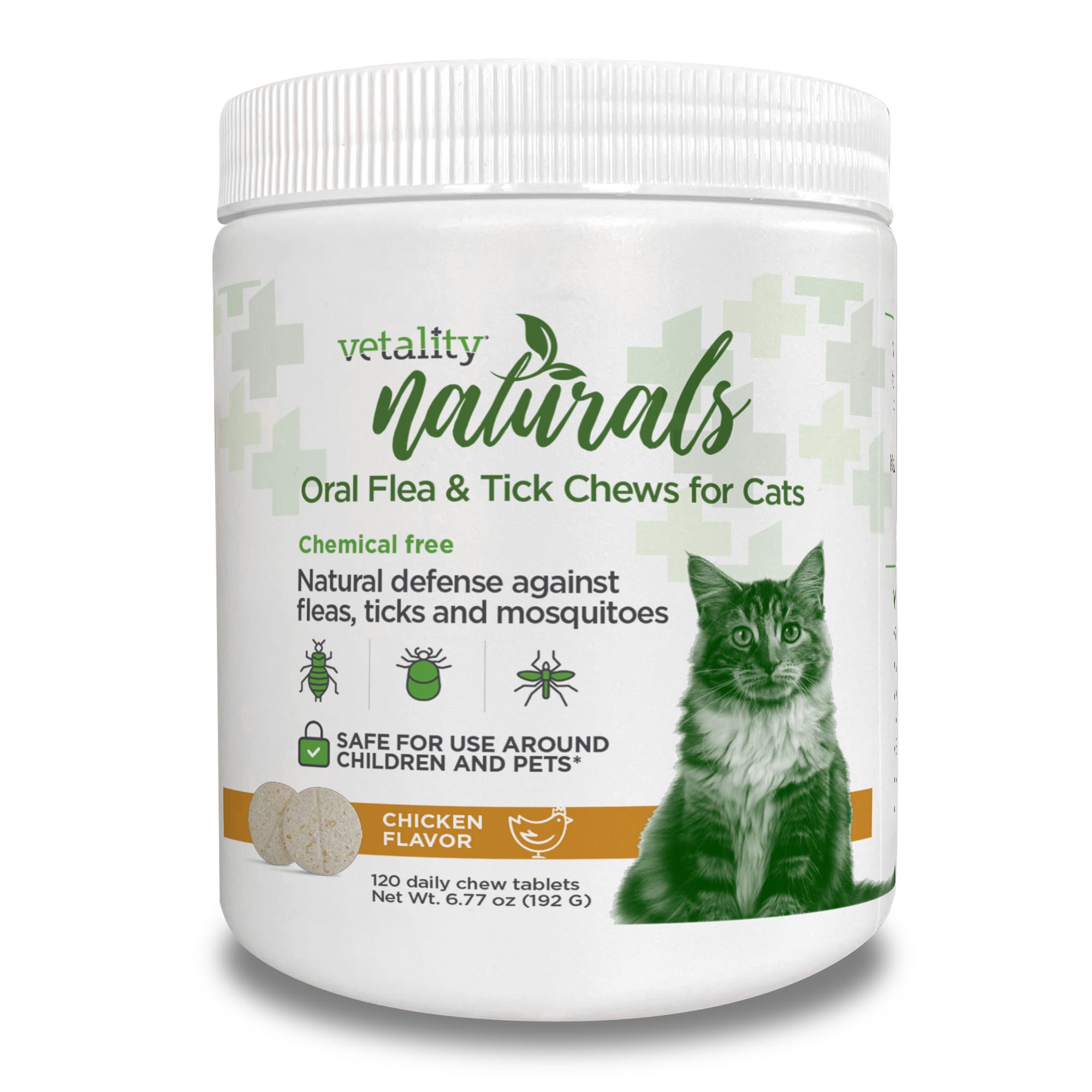 Vetality Naturals Oral Flea Tick Cat Chews Count of 120