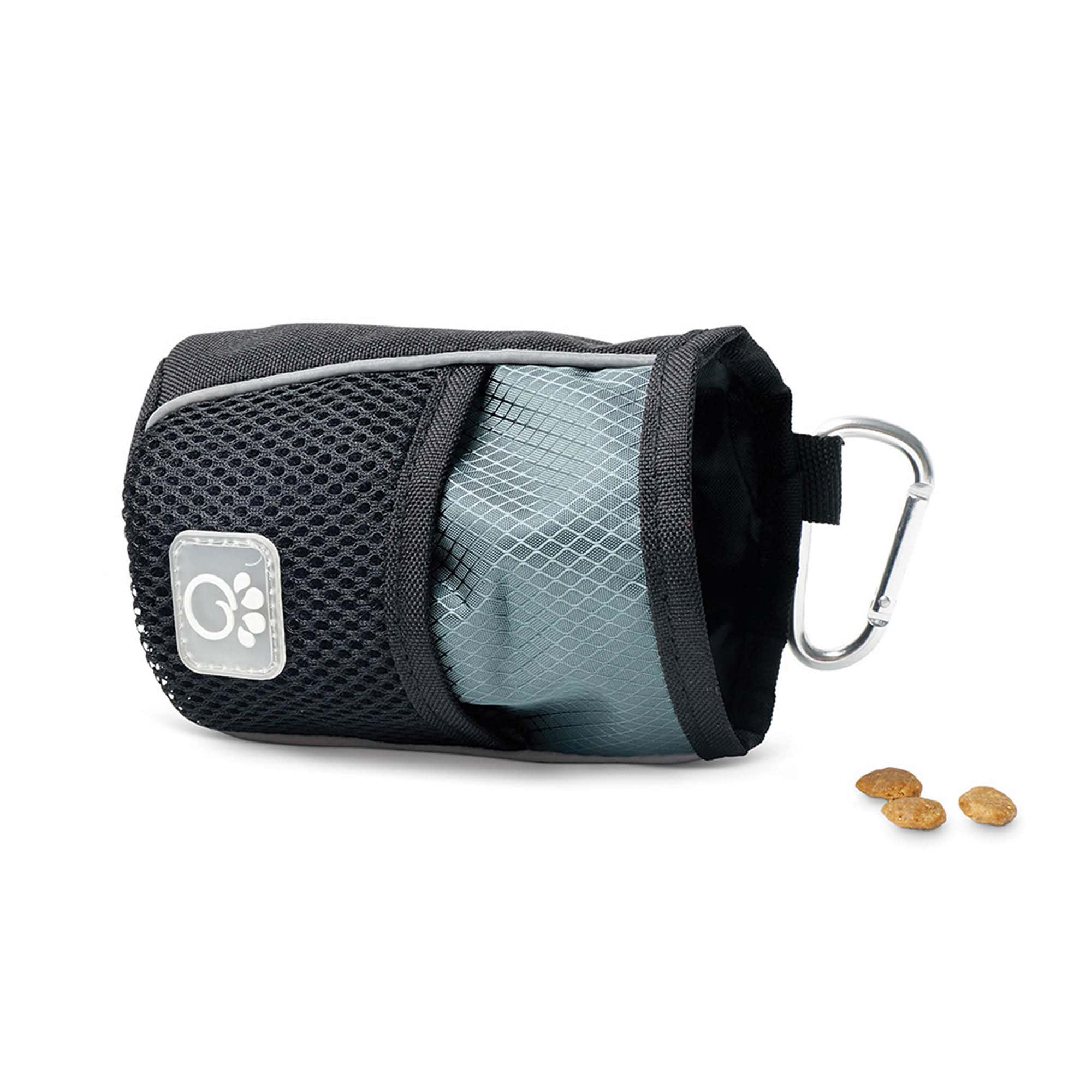 GF Pet Grey Dog Treat Bag with Carabiner & Beltloop