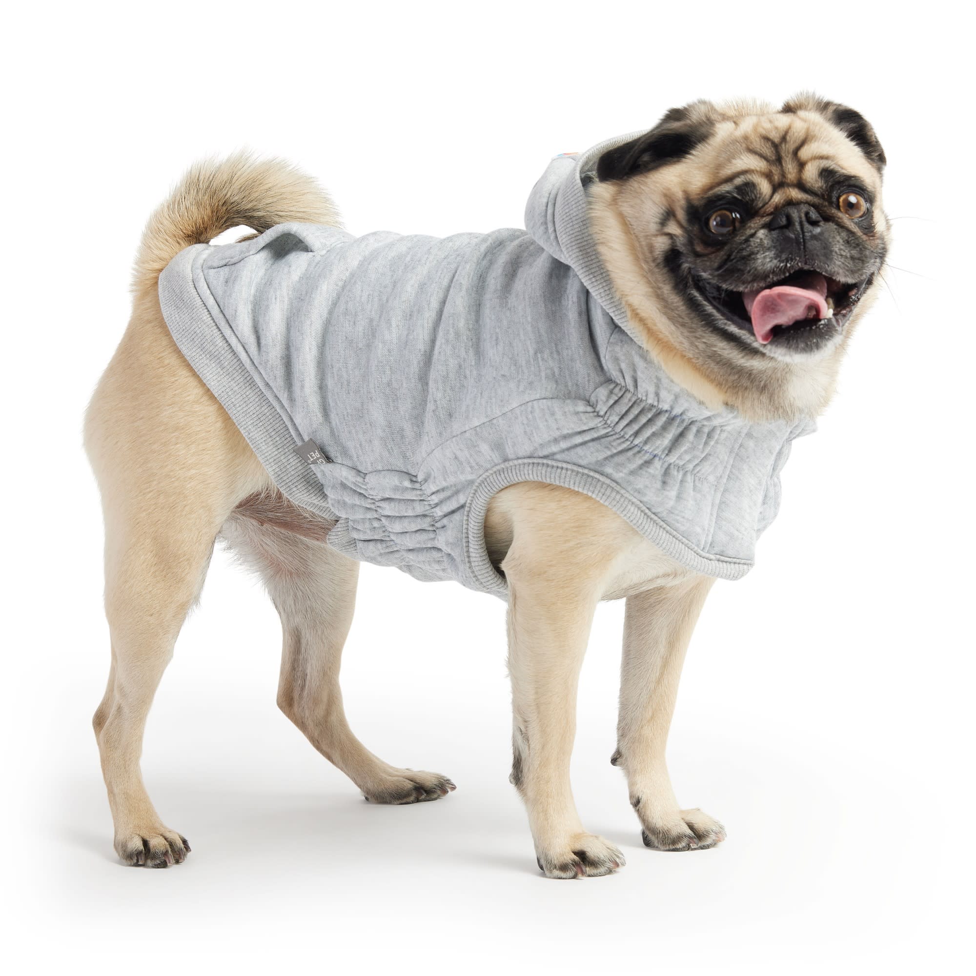 GF Pet Heather Grey Elasto-Fit Urban Dog Hoodie, XX-Small