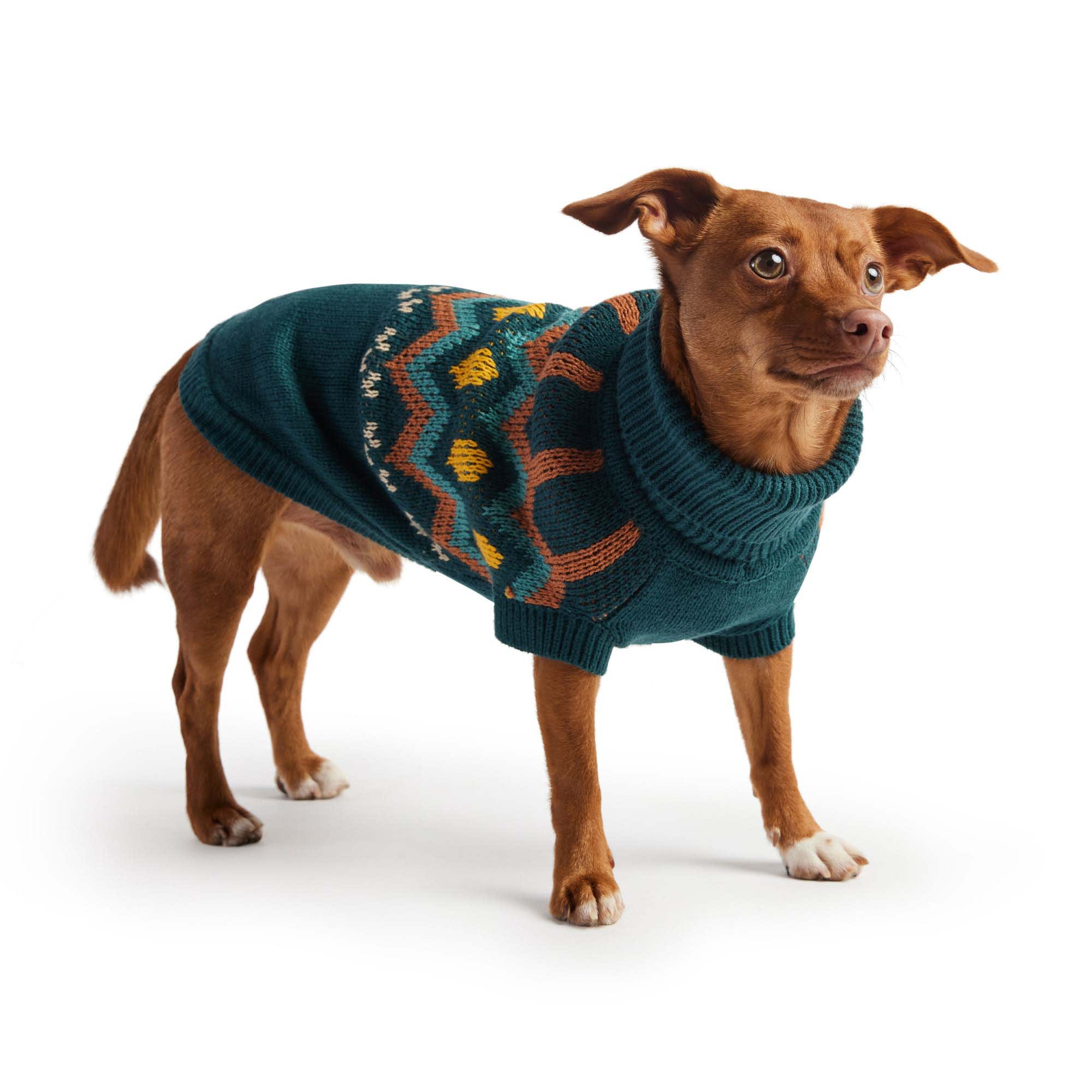 GF Pet Teal Heritage Dog Sweater, 3XLarge Petco