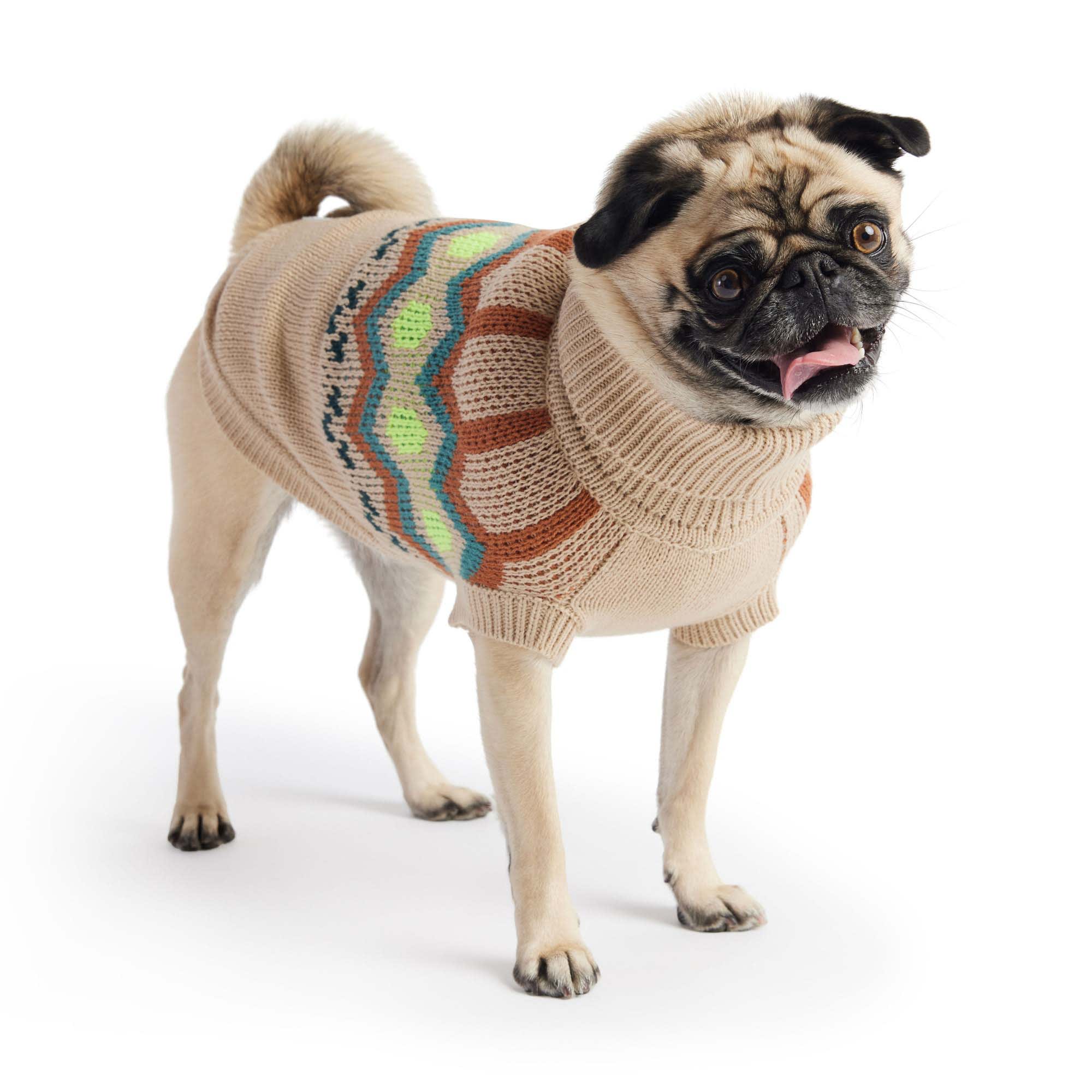 Beige Chewy V Fluffy Dog Sweatshirt, Petiboo